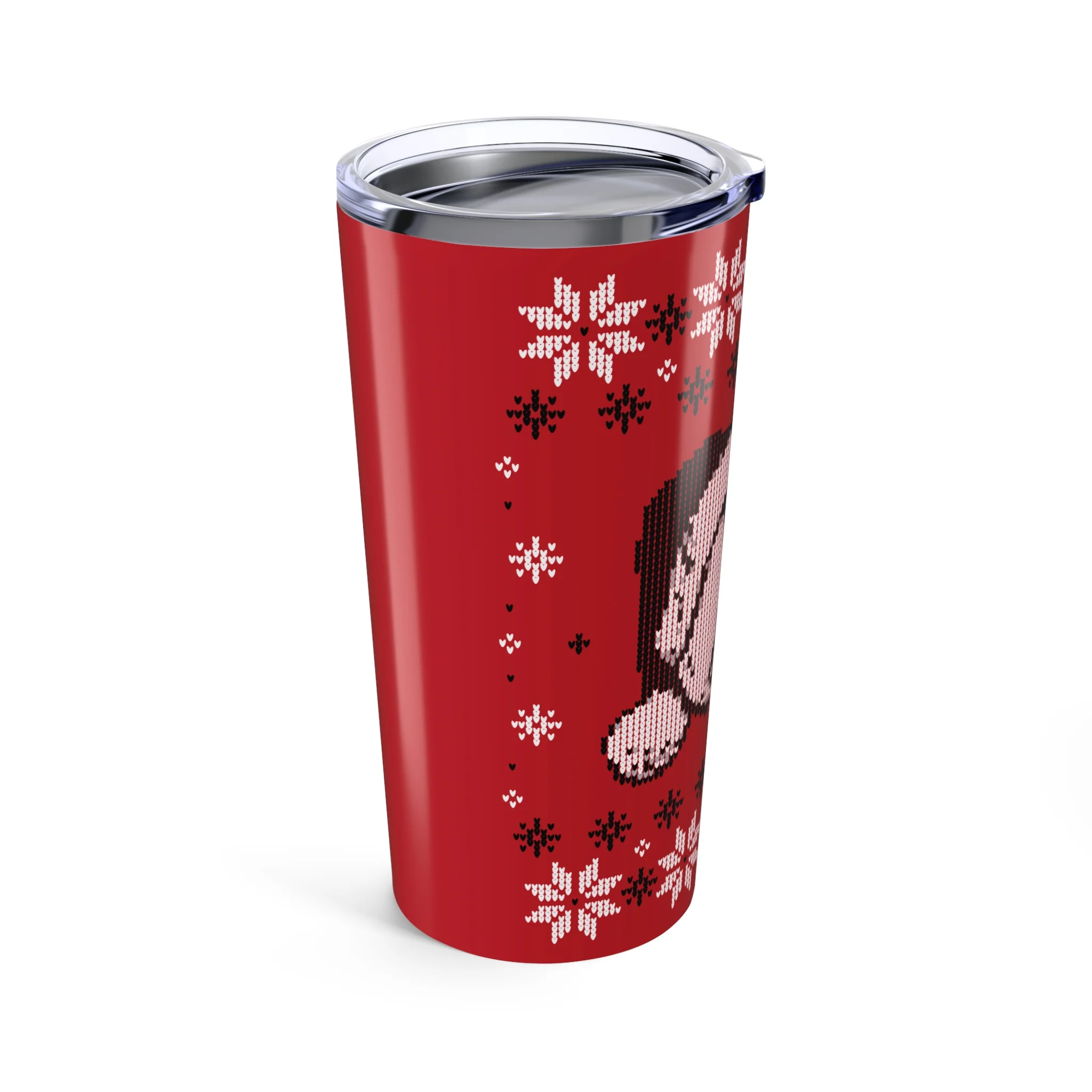 20oz Stainless Steel Tumbler - Sabrina the Teenage Witch Holiday Sweater Design - Image 3