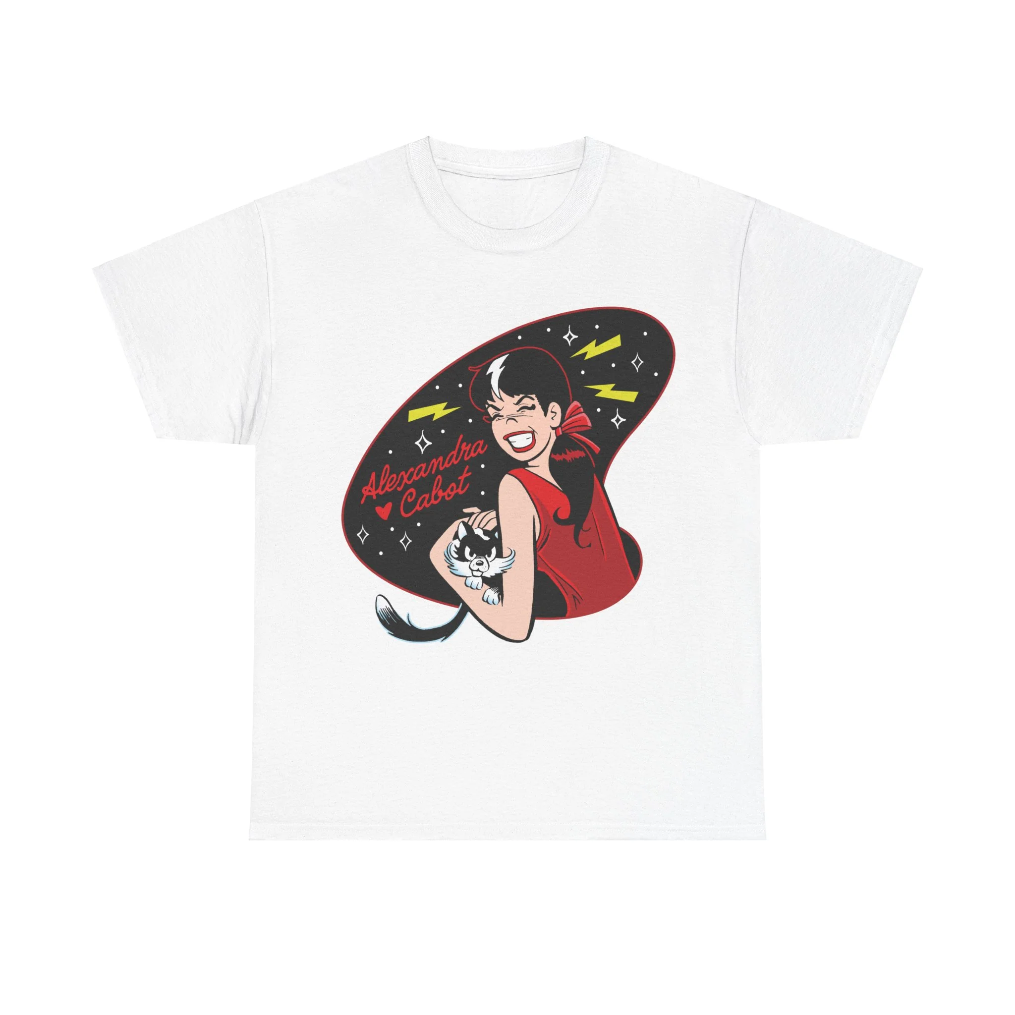 Alexandra Cabot Graphic T-Shirt (Unisex Heavy Cotton Tee) featuring Alexandra and Sebastian - Image 5