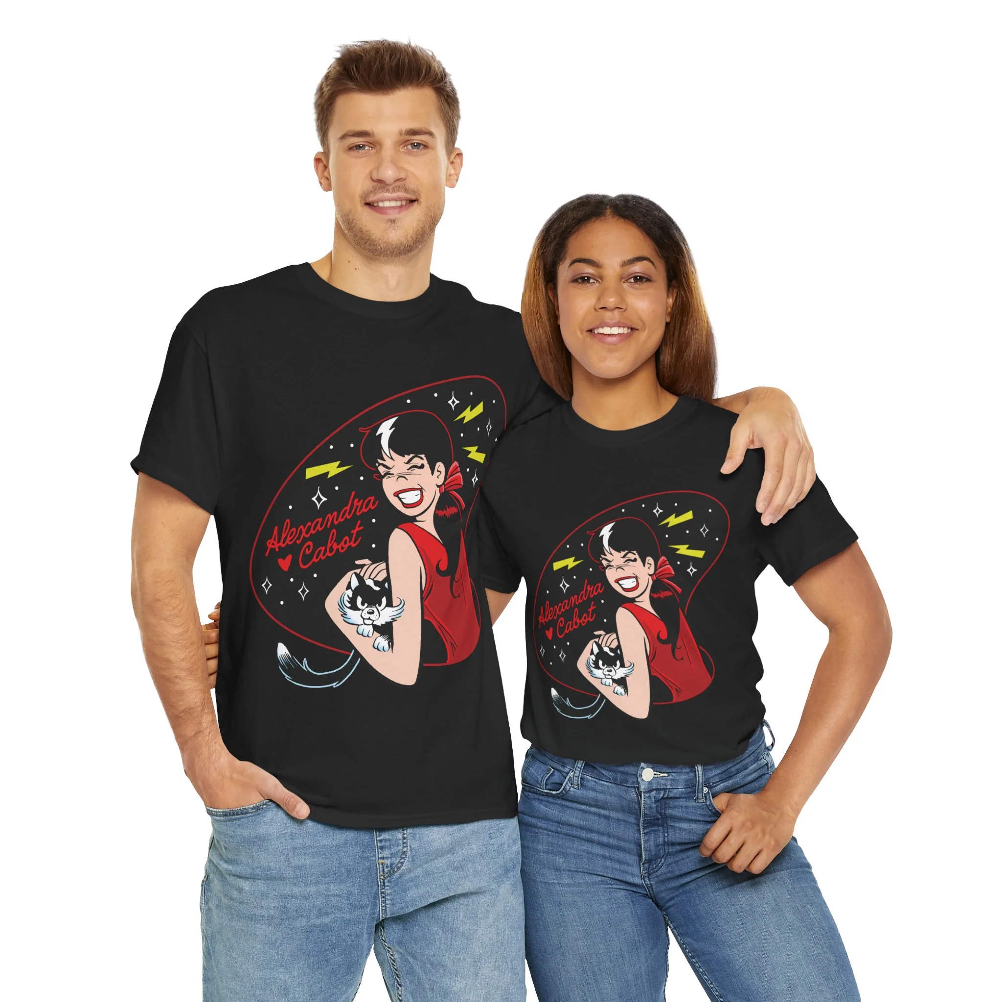 Alexandra Cabot Graphic T-Shirt (Unisex Heavy Cotton Tee) featuring Alexandra and Sebastian - Image 50