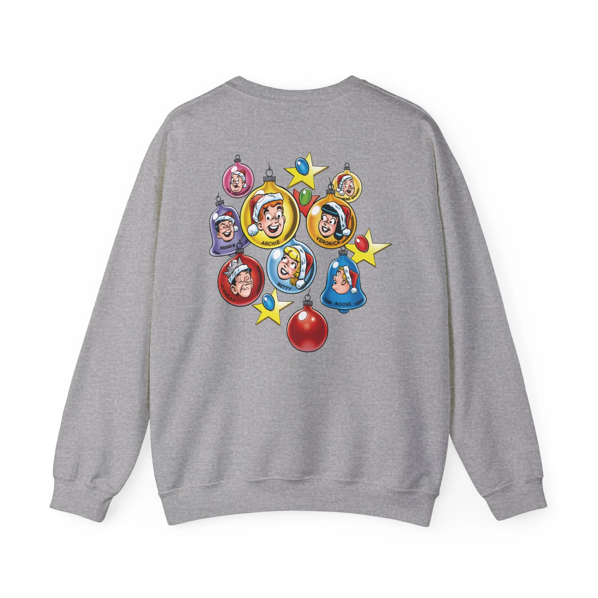 Archie Christmas Ornaments Design Crewneck Sweatshirt (Unisex Heavy Blend) with Front & Back Printing - Image 26