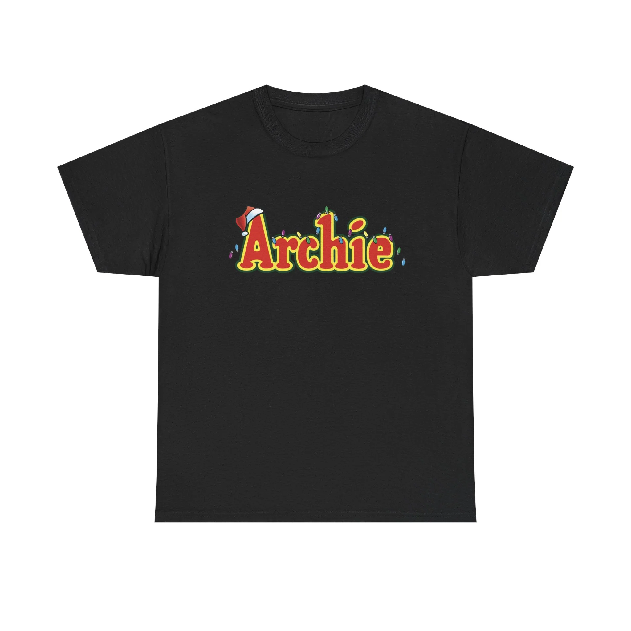 Archie Christmas Ornaments Design Graphic Tee (Unisex Heavy Cotton Tee) with Front & Back Printing - Image 2