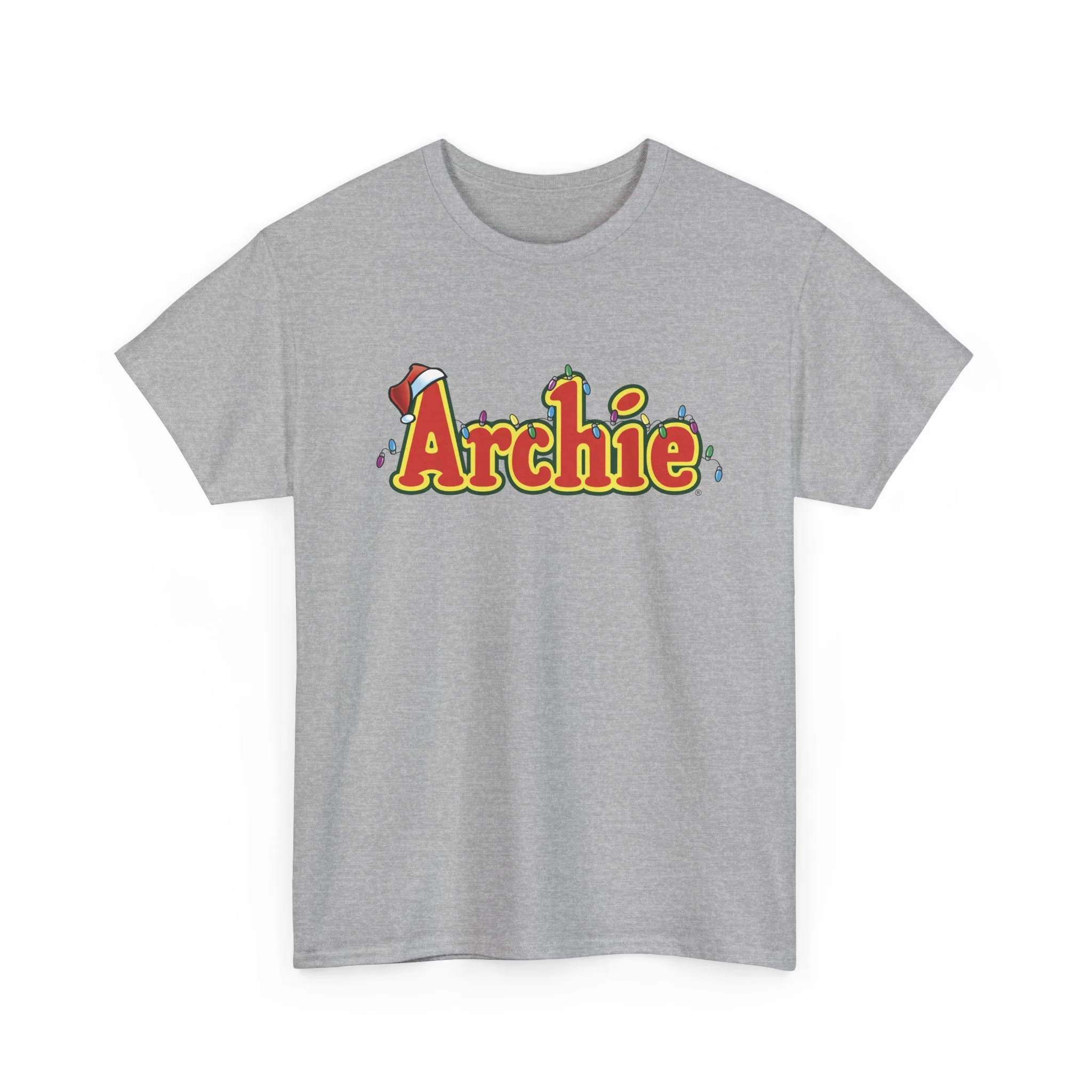 Archie Christmas Ornaments Design Graphic Tee (Unisex Heavy Cotton Tee) with Front & Back Printing - Image 28