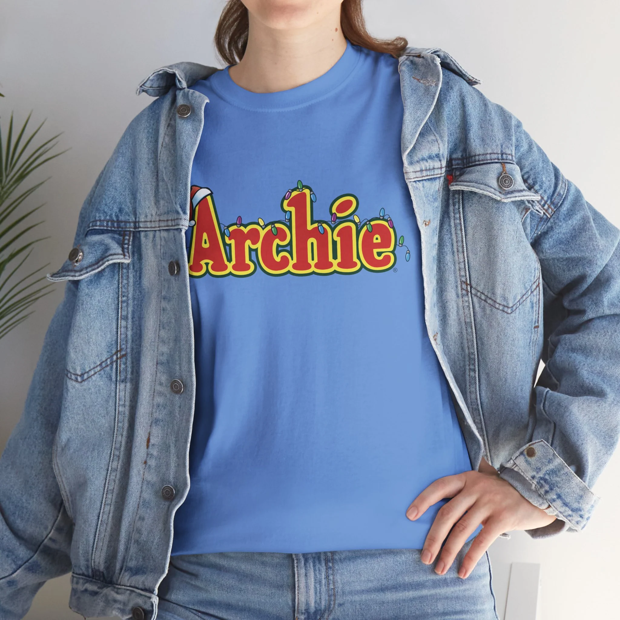 Archie Christmas Ornaments Design Graphic Tee (Unisex Heavy Cotton Tee) with Front & Back Printing - Image 42