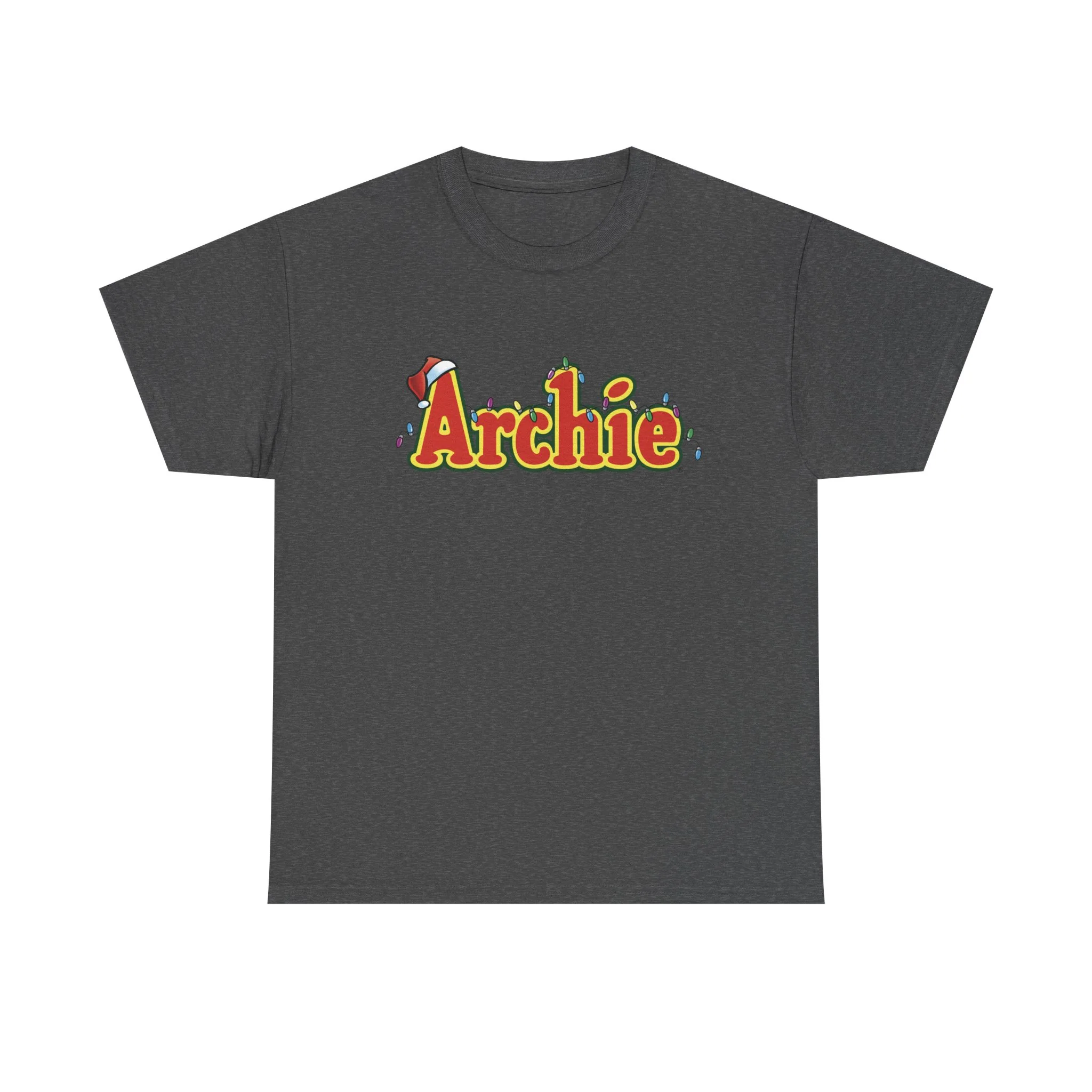 Archie Christmas Ornaments Design Graphic Tee (Unisex Heavy Cotton Tee) with Front & Back Printing - Image 5