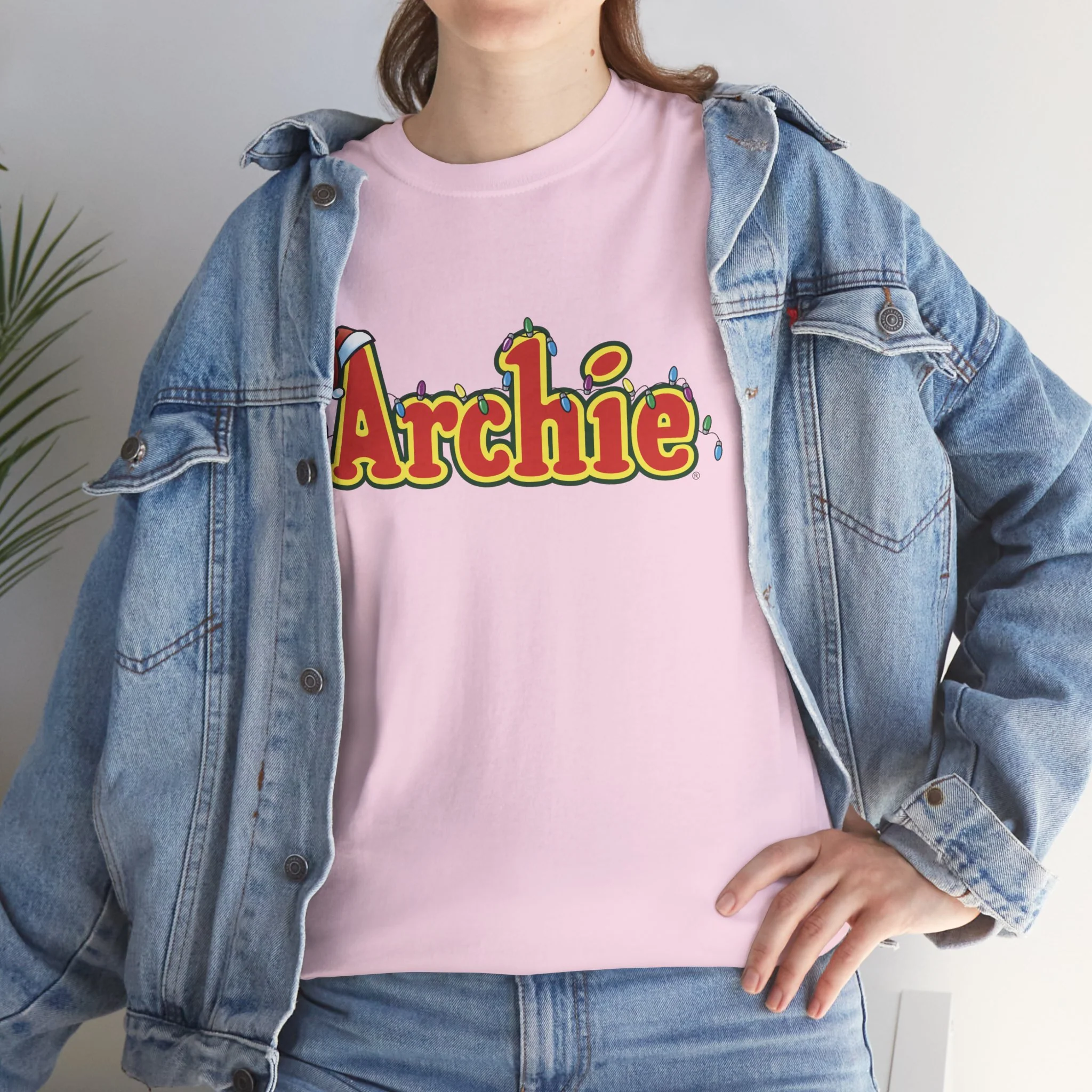 Archie Christmas Ornaments Design Graphic Tee (Unisex Heavy Cotton Tee) with Front & Back Printing - Image 77