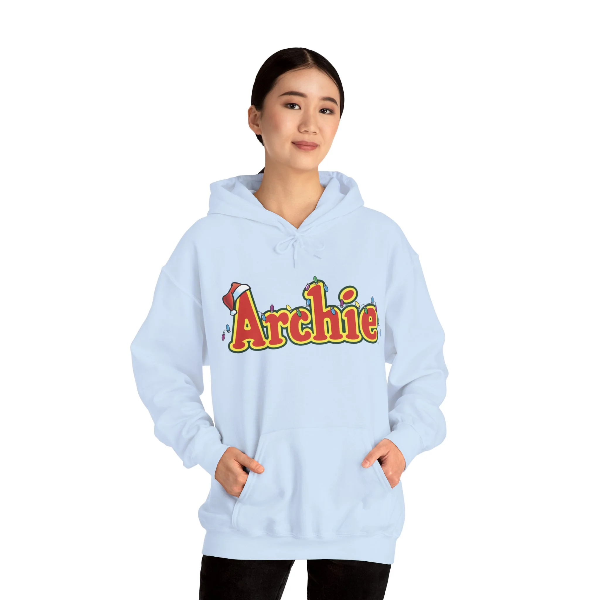 Archie Christmas Ornaments Design Unisex Heavy Blend™ Hooded Sweatshirt with Front & Back Printing - Image 18
