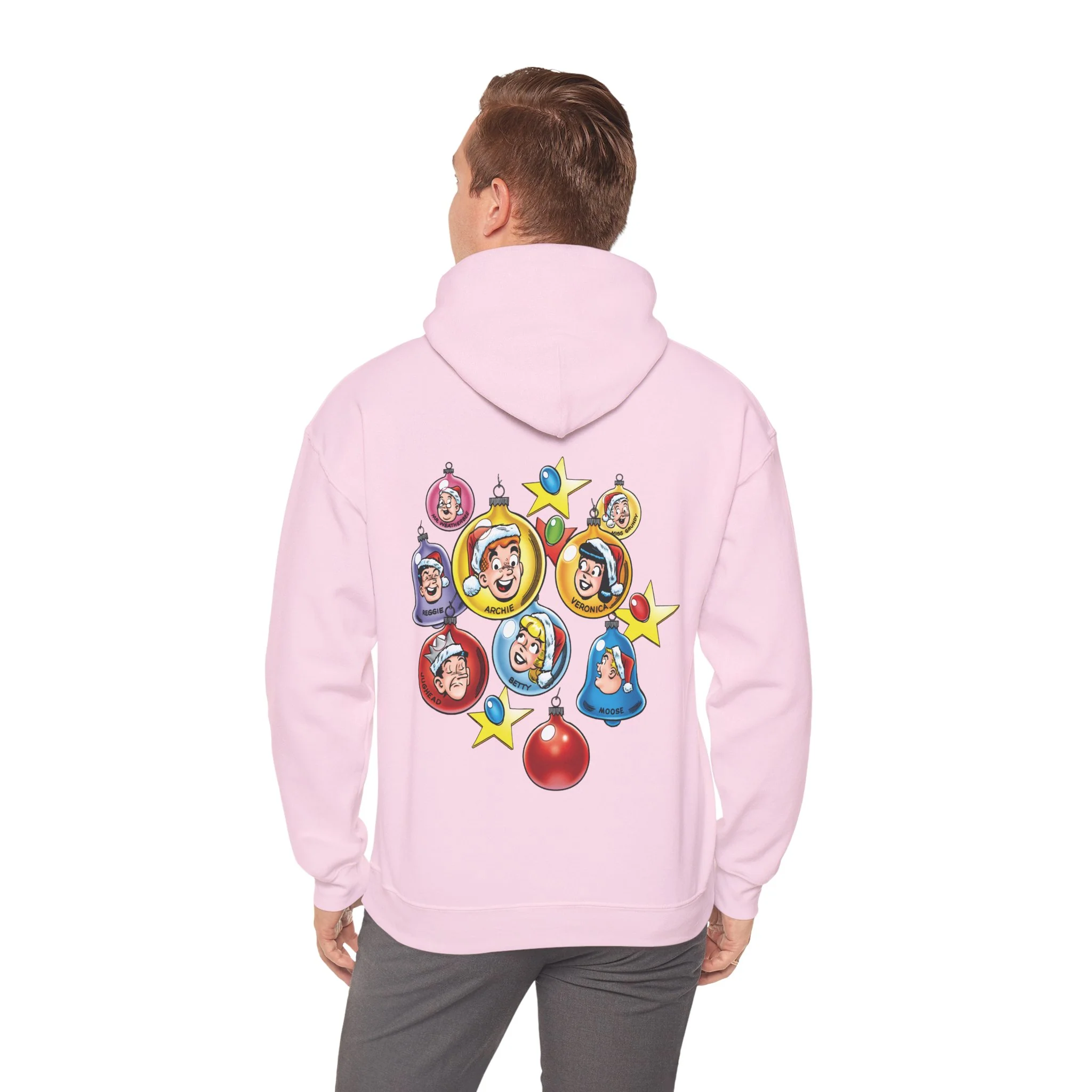 Archie Christmas Ornaments Design Unisex Heavy Blend™ Hooded Sweatshirt with Front & Back Printing - Image 37