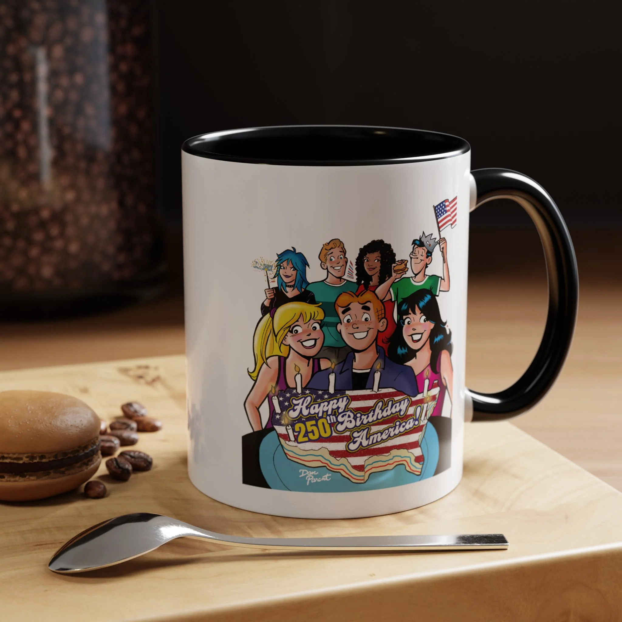Archie Comics Celebrates America's 250th Design Accent Coffee Mug (11oz or 15oz) featuring Archie, Betty, Veronica, and Jughead - Image 10
