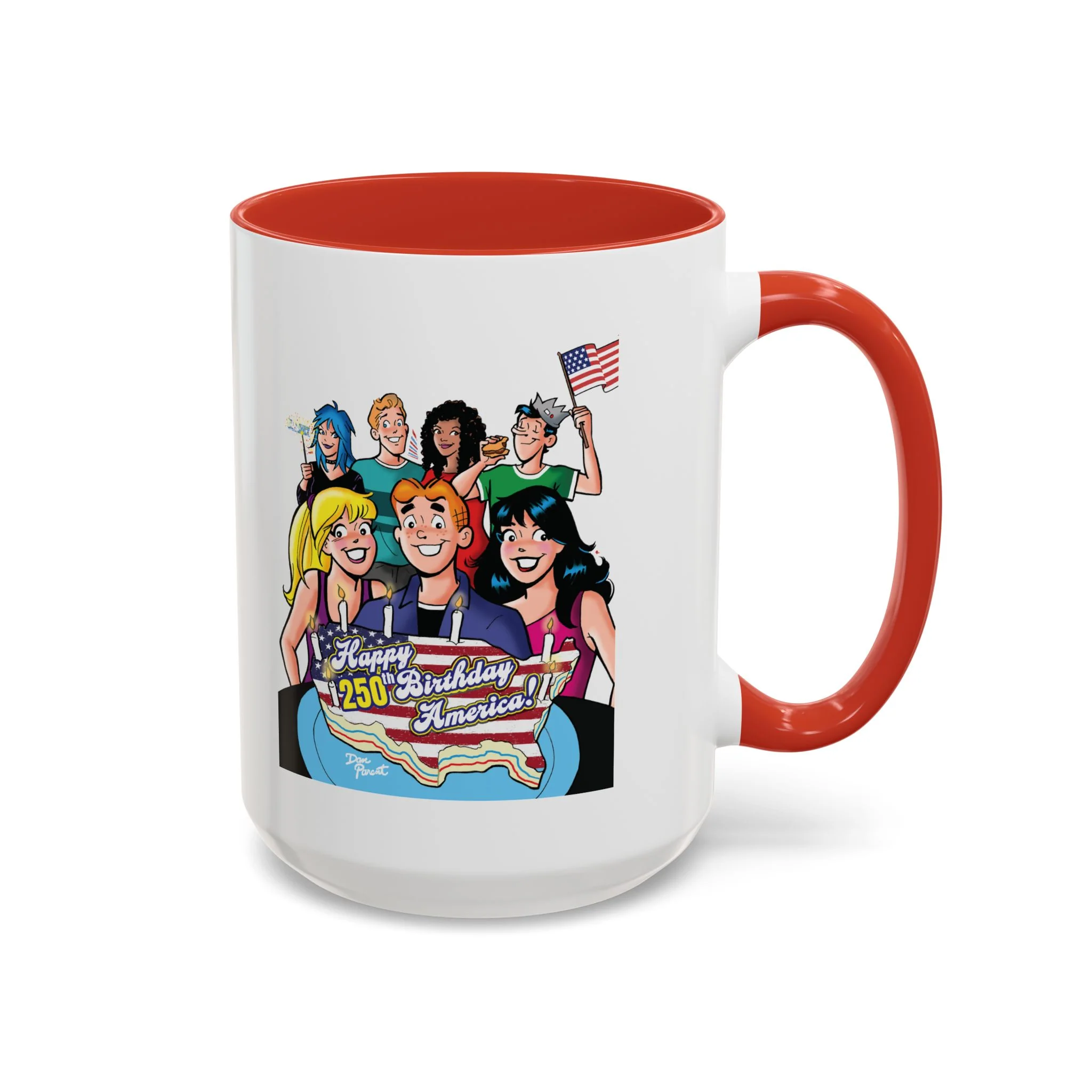 Archie Comics Celebrates America's 250th Design Accent Coffee Mug (11oz or 15oz) featuring Archie, Betty, Veronica, and Jughead - Image 24