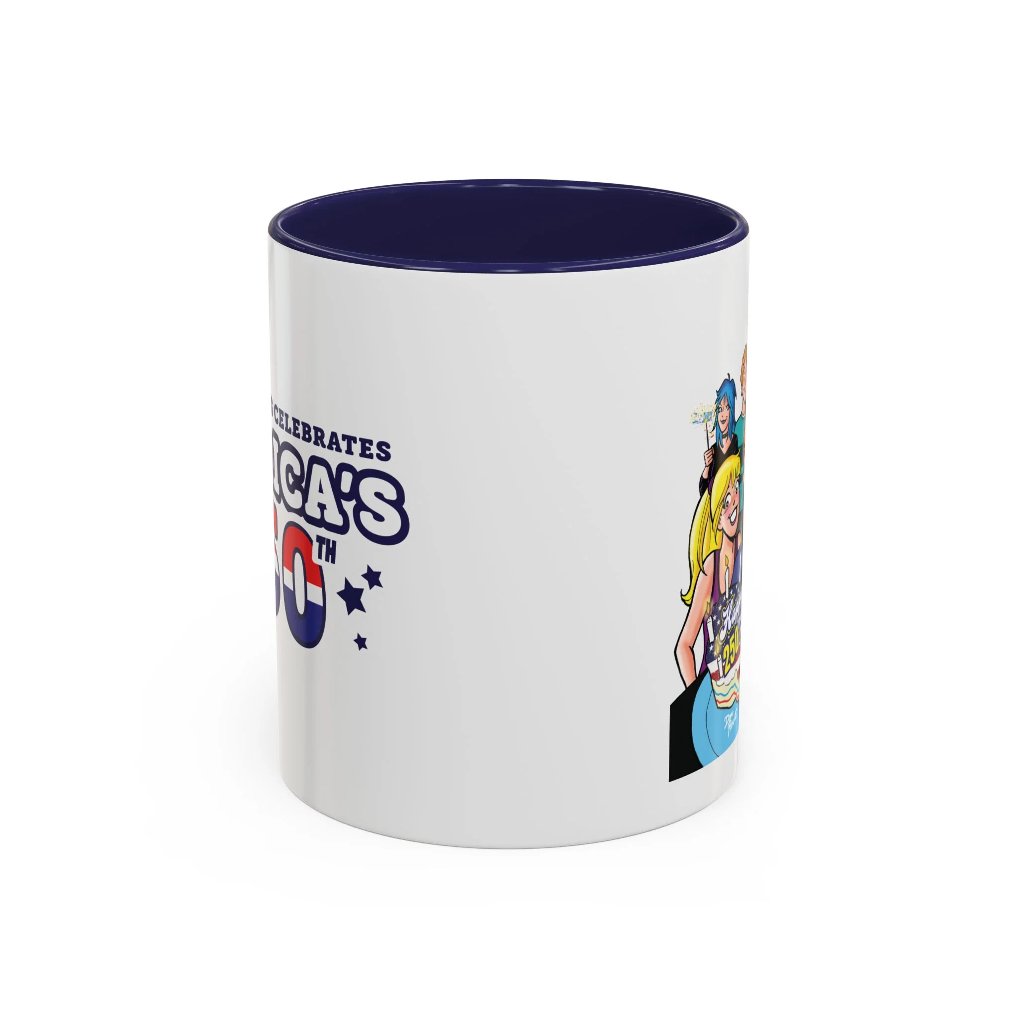Archie Comics Celebrates America's 250th Design Accent Coffee Mug (11oz or 15oz) featuring Archie, Betty, Veronica, and Jughead - Image 3