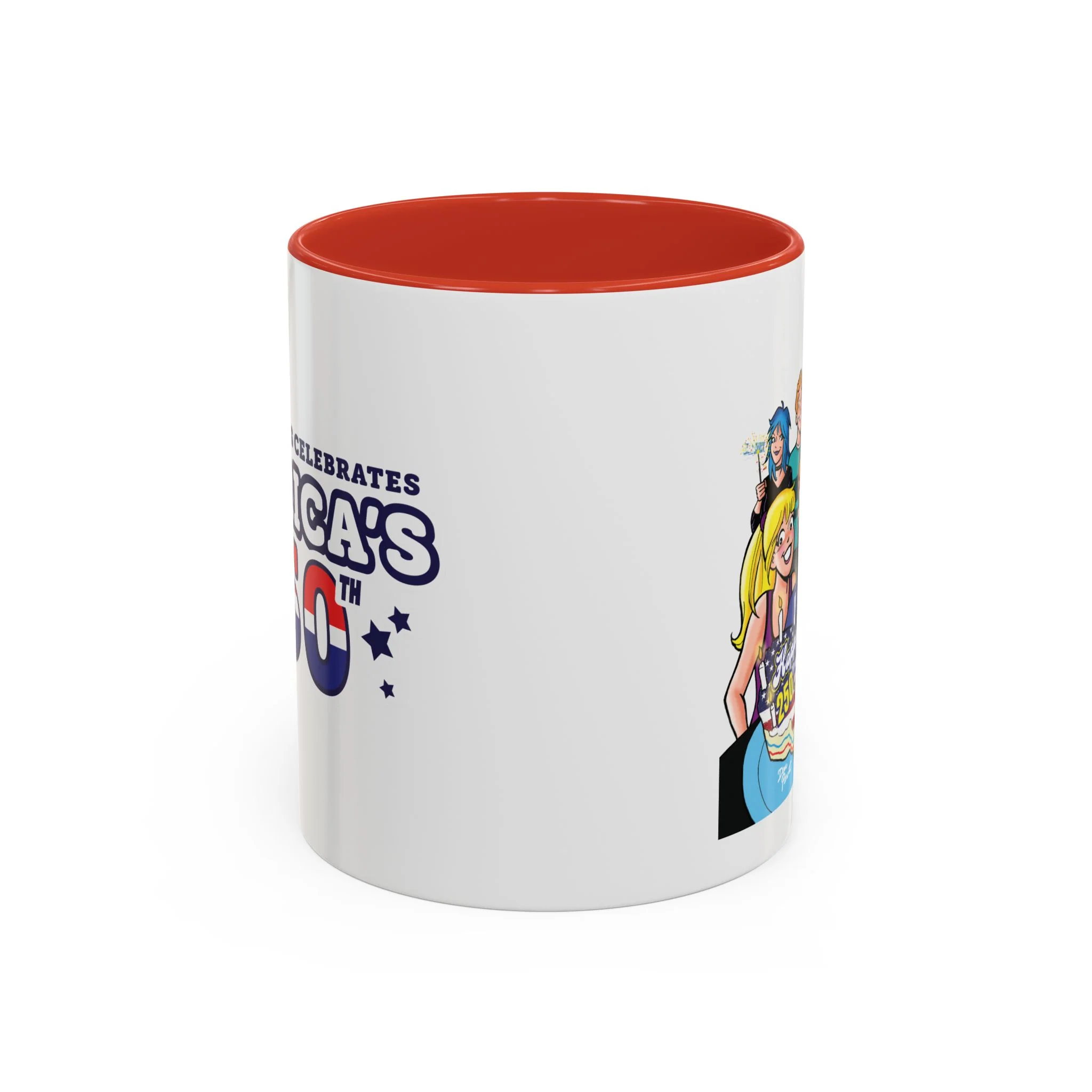 Archie Comics Celebrates America's 250th Design Accent Coffee Mug (11oz or 15oz) featuring Archie, Betty, Veronica, and Jughead - Image 4