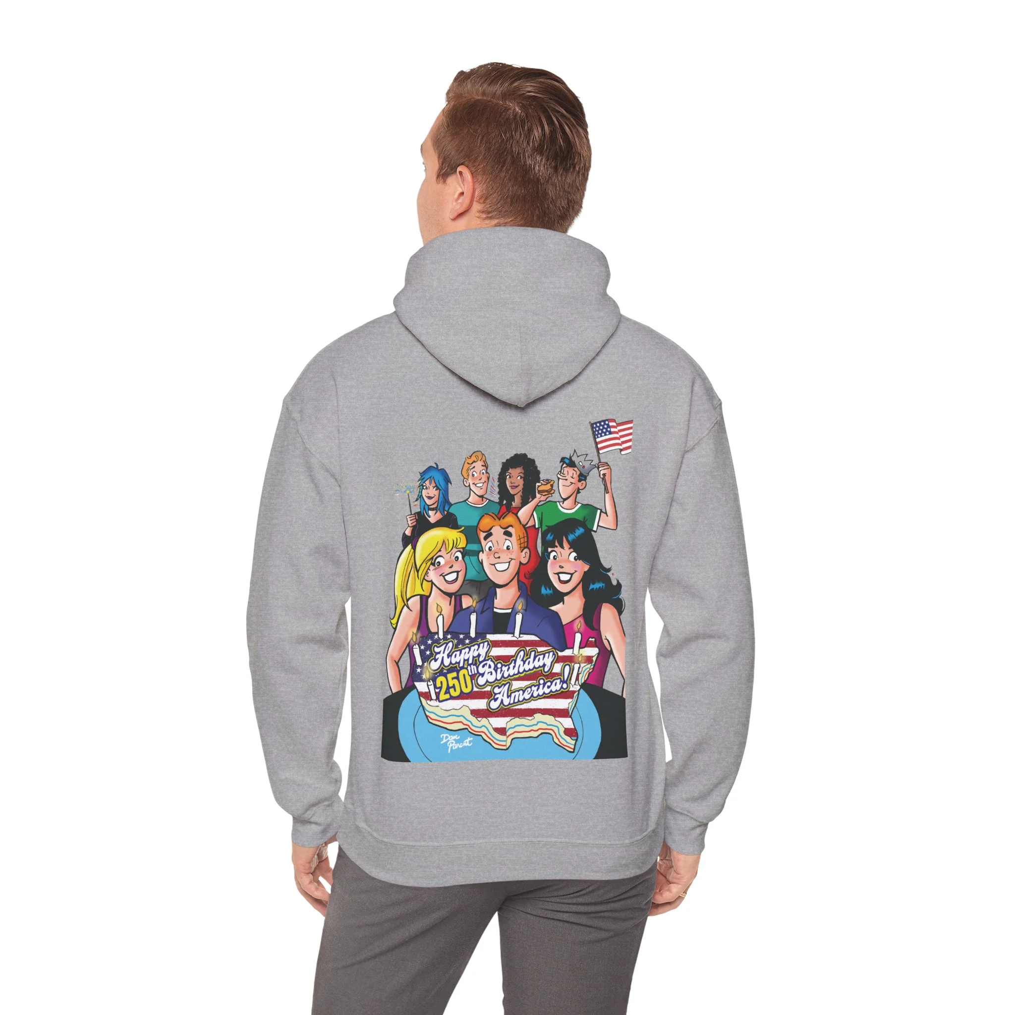Archie Comics Celebrates America's 250th Design Unisex Heavy Blend™ Hooded Sweatshirt with Front & Back Printing - Image 21