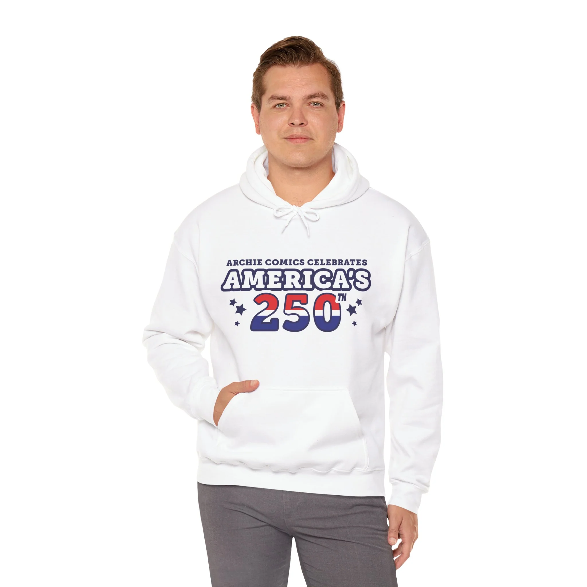 Archie Comics Celebrates America's 250th Design Unisex Heavy Blend™ Hooded Sweatshirt with Front & Back Printing - Image 37