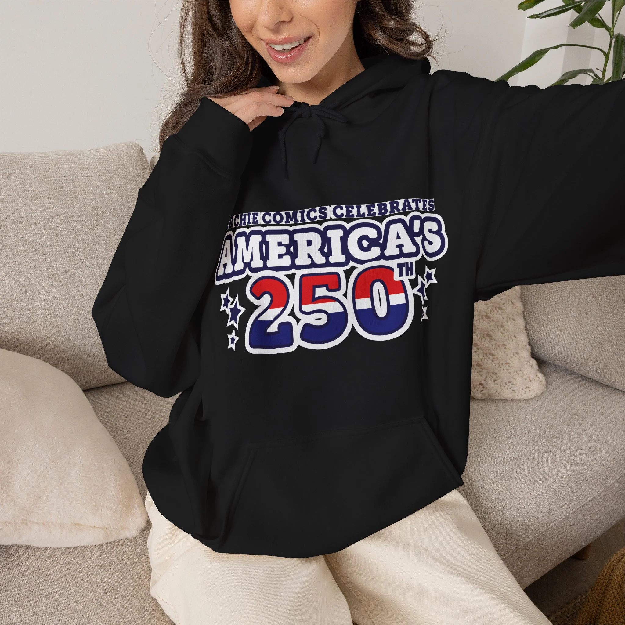 Archie Comics Celebrates America's 250th Design Unisex Heavy Blend™ Hooded Sweatshirt with Front & Back Printing - Image 42
