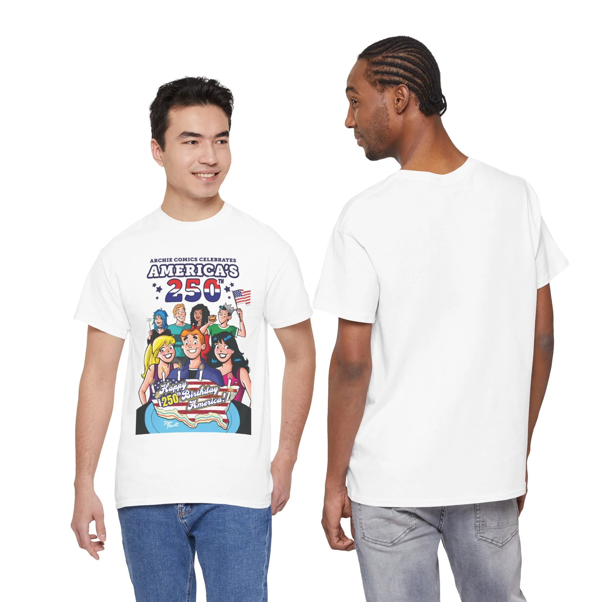 Archie Comics Celebrates America's 250th Graphic Tee (Unisex Heavy Cotton Tee) Featuring Archie, Betty, and Veronica - Image 12