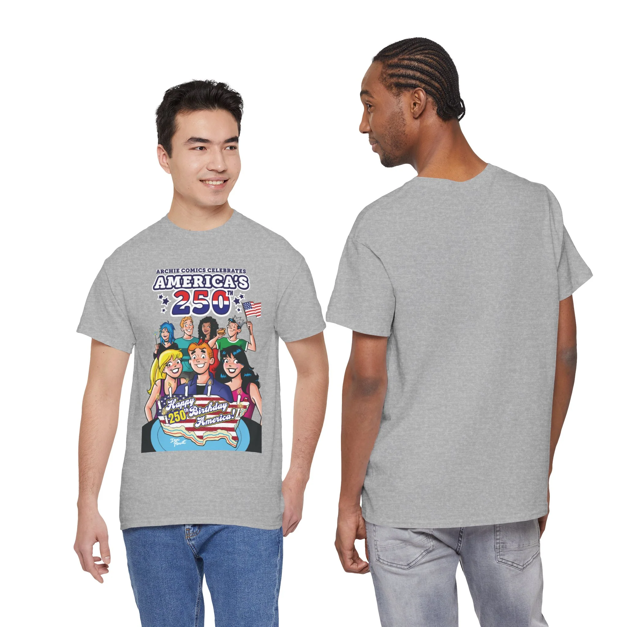 Archie Comics Celebrates America's 250th Graphic Tee (Unisex Heavy Cotton Tee) Featuring Archie, Betty, and Veronica - Image 18