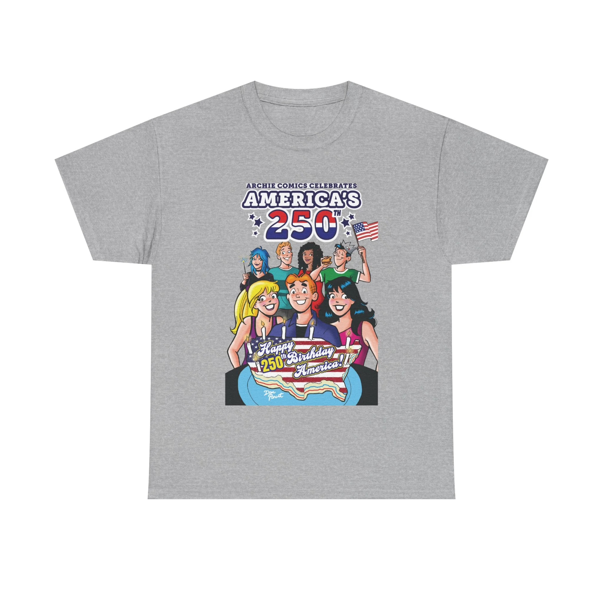 Archie Comics Celebrates America's 250th Graphic Tee (Unisex Heavy Cotton Tee) Featuring Archie, Betty, and Veronica - Image 2