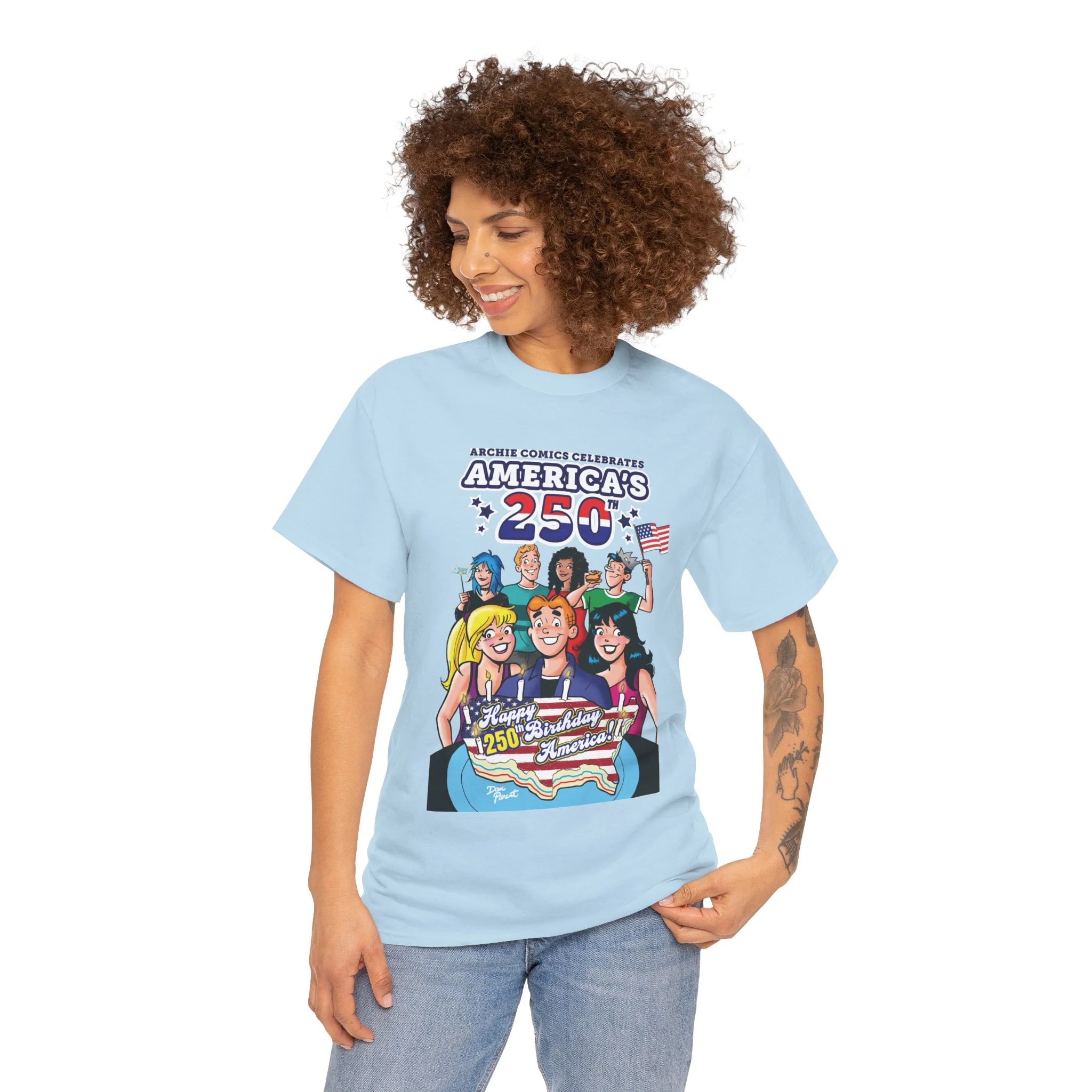 Archie Comics Celebrates America's 250th Graphic Tee (Unisex Heavy Cotton Tee) Featuring Archie, Betty, and Veronica - Image 27