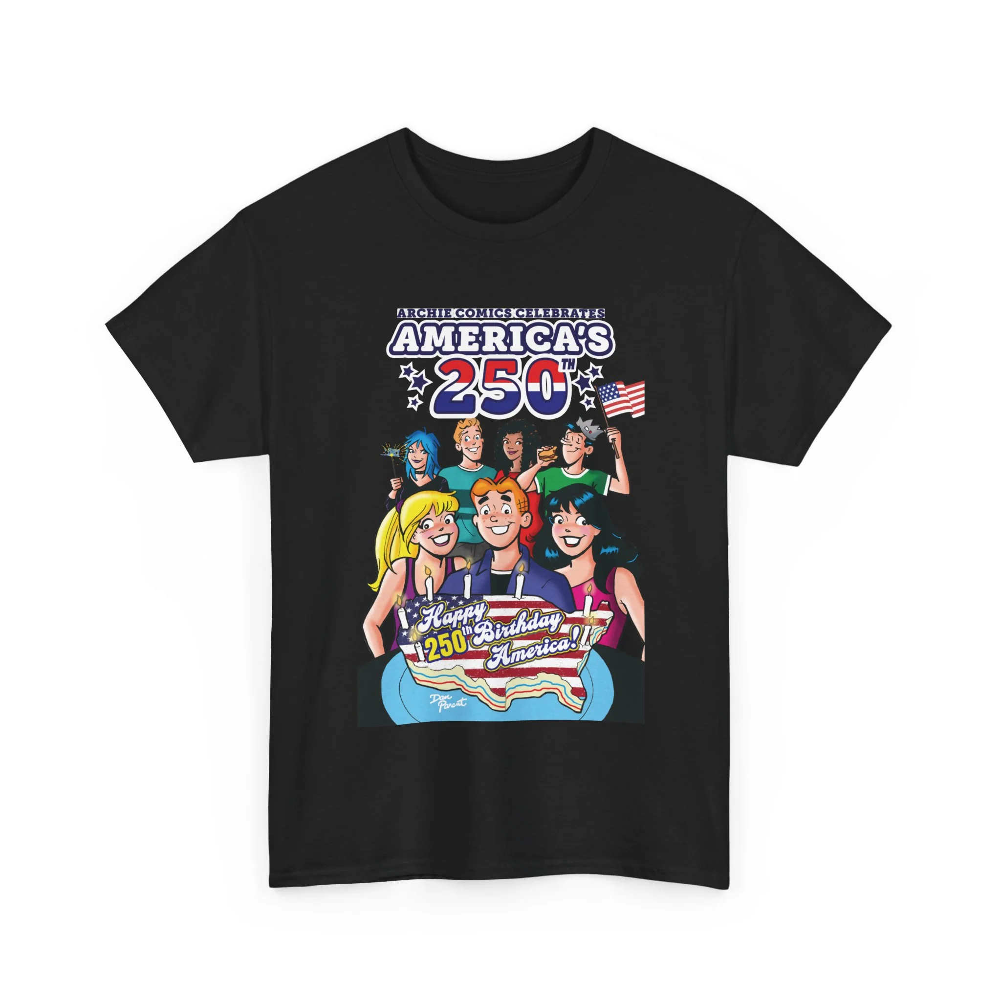 Archie Comics Celebrates America's 250th Graphic Tee (Unisex Heavy Cotton Tee) Featuring Archie, Betty, and Veronica - Image 38