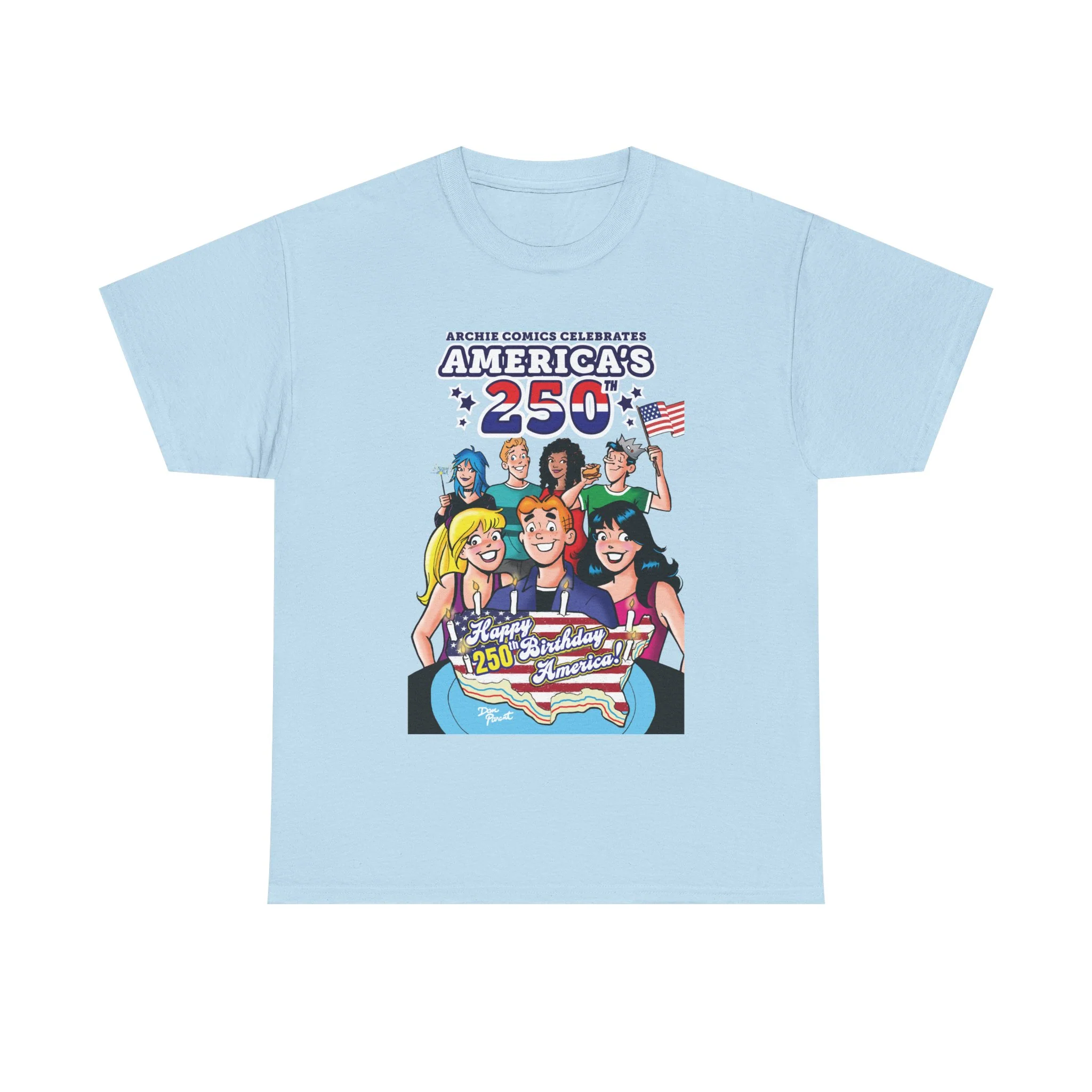 Archie Comics Celebrates America's 250th Graphic Tee (Unisex Heavy Cotton Tee) Featuring Archie, Betty, and Veronica - Image 4