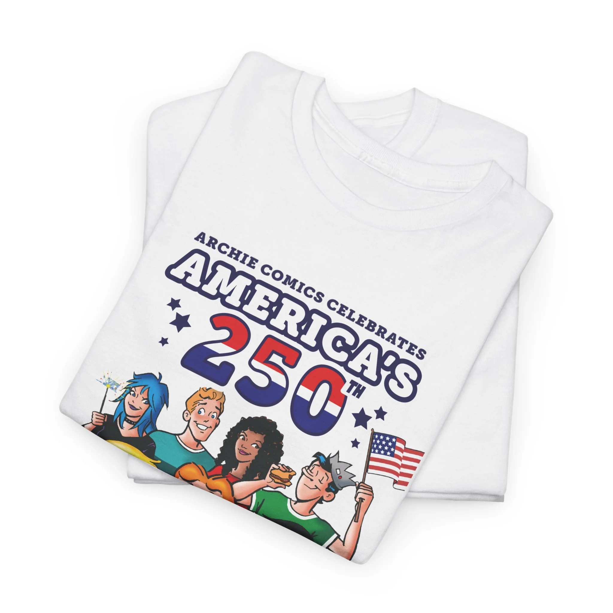 Archie Comics Celebrates America's 250th Graphic Tee (Unisex Heavy Cotton Tee) Featuring Archie, Betty, and Veronica - Image 7