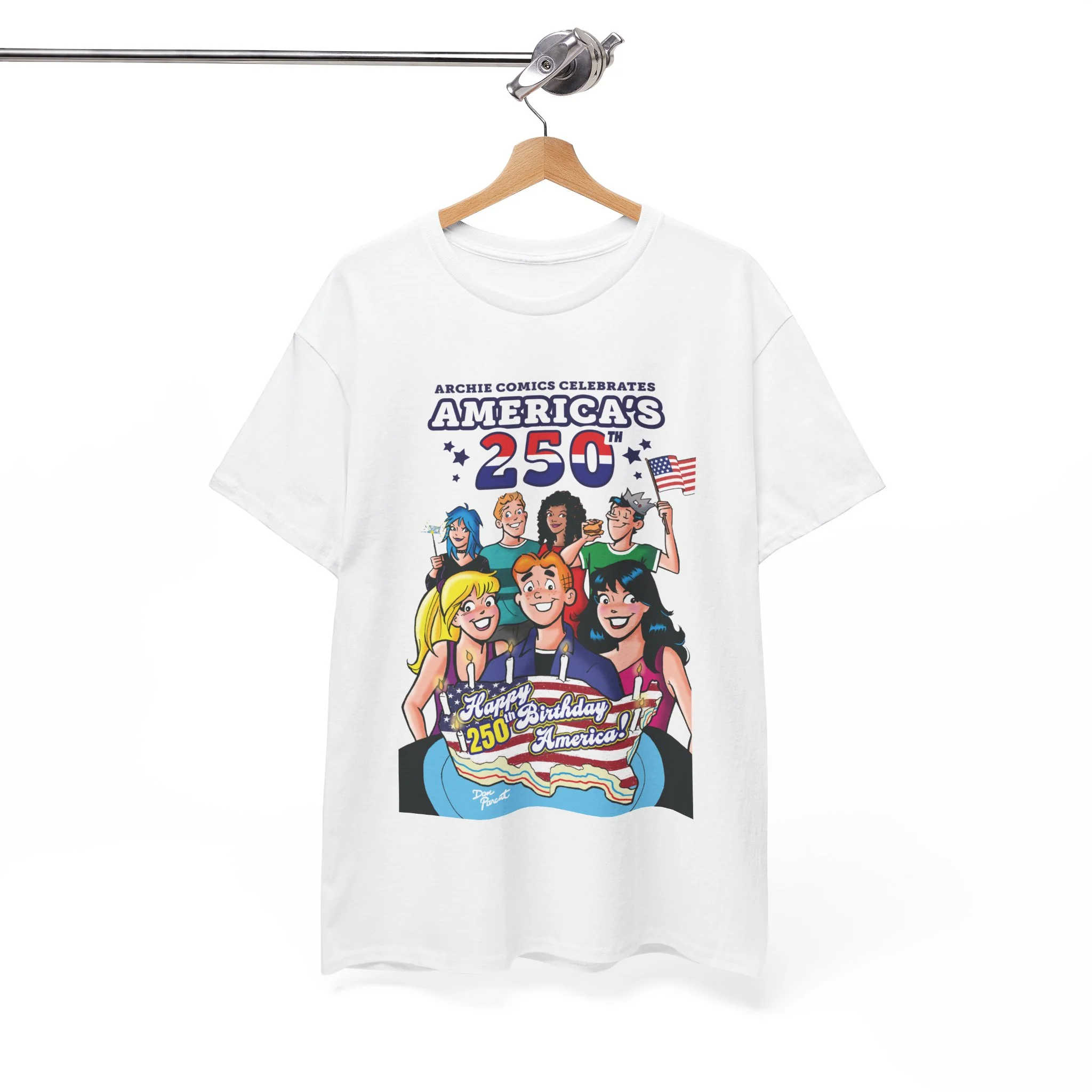 Archie Comics Celebrates America's 250th Graphic Tee (Unisex Heavy Cotton Tee) Featuring Archie, Betty, and Veronica - Image 8