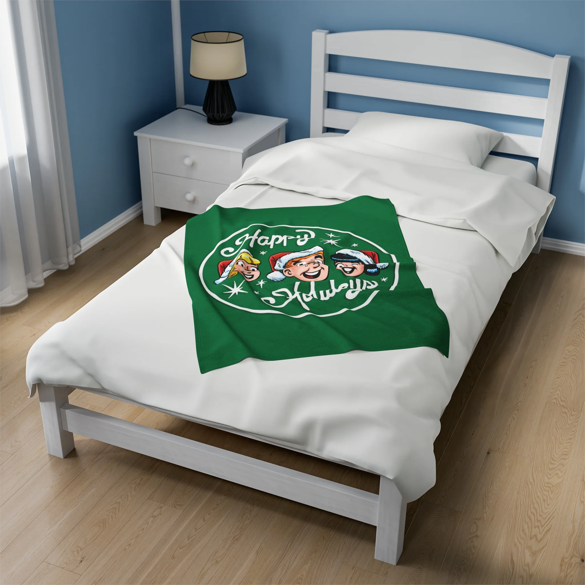 Archie Comics Happy Holidays Design Velveteen Plush Blanket (Available in 3 Sizes) featuring Archie, Betty, and Veronica - Image 11