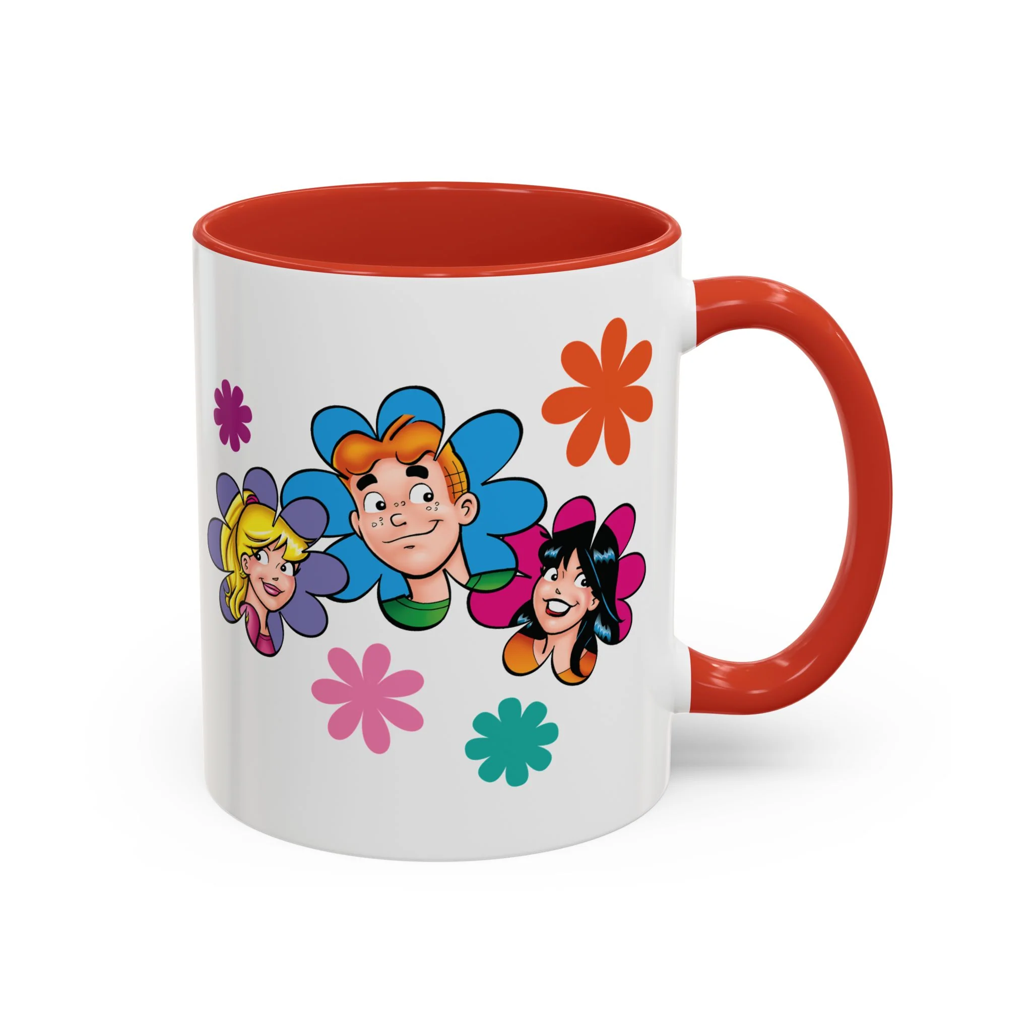 Archie Flower Power Design Accent Coffee Mug (11oz or 15oz) featuring Betty, and Veronica