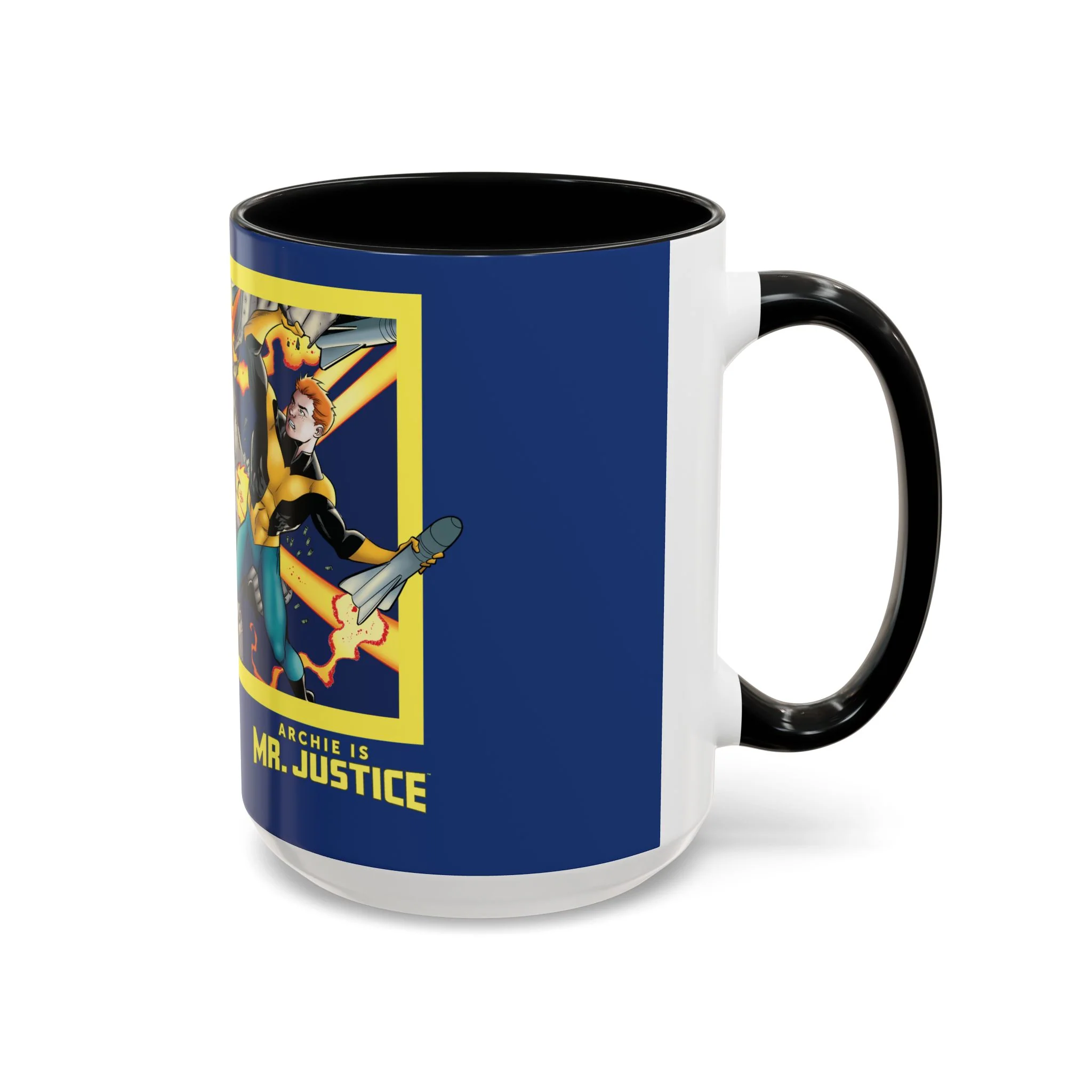 Archie is Mr Justice Battle Scene Accent Coffee Mug (11oz or 15oz)  featuring Alexandra and Sebastian - Image 3