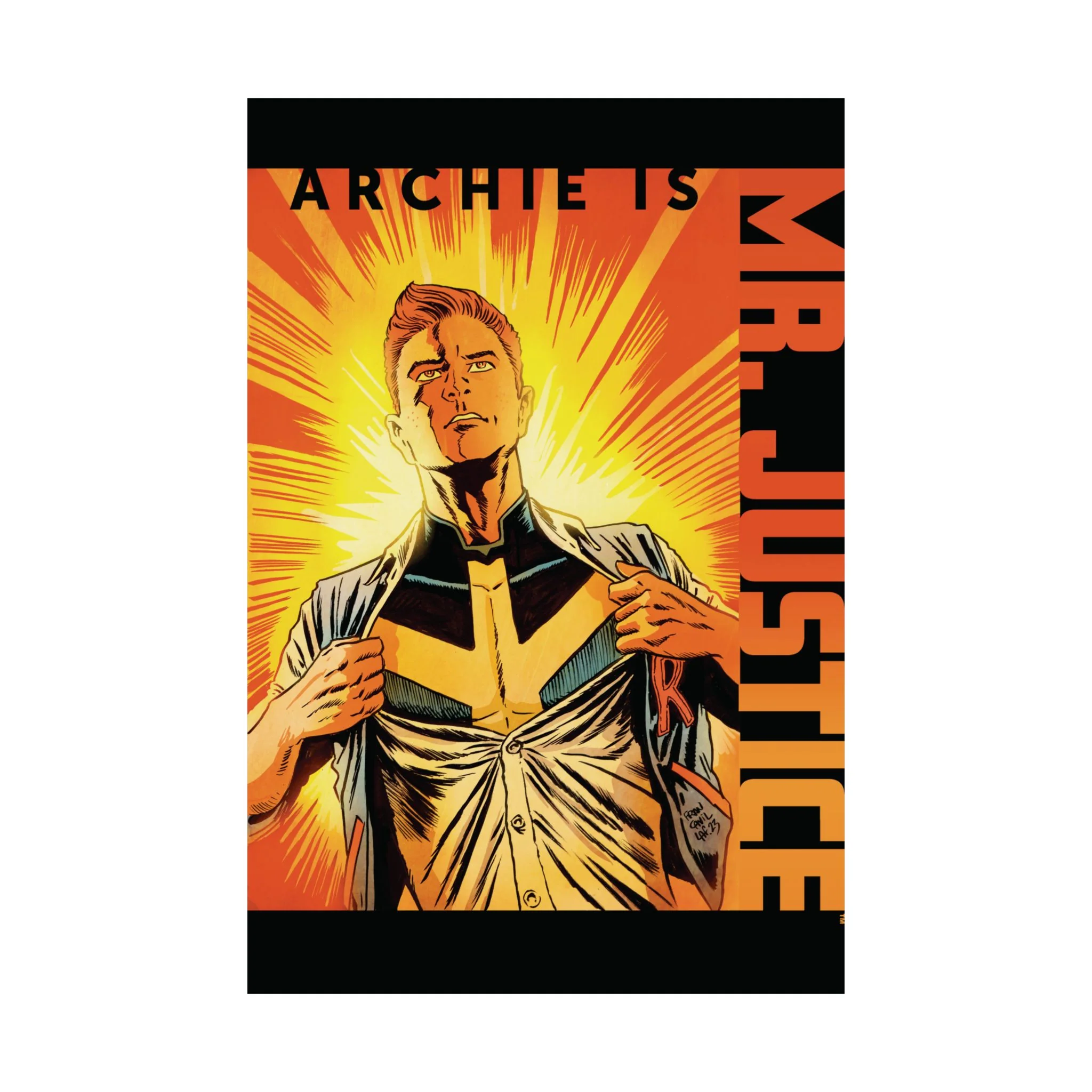 Archie is Mr Justice Sunburst Design Matte Vertical Poster - Image 12