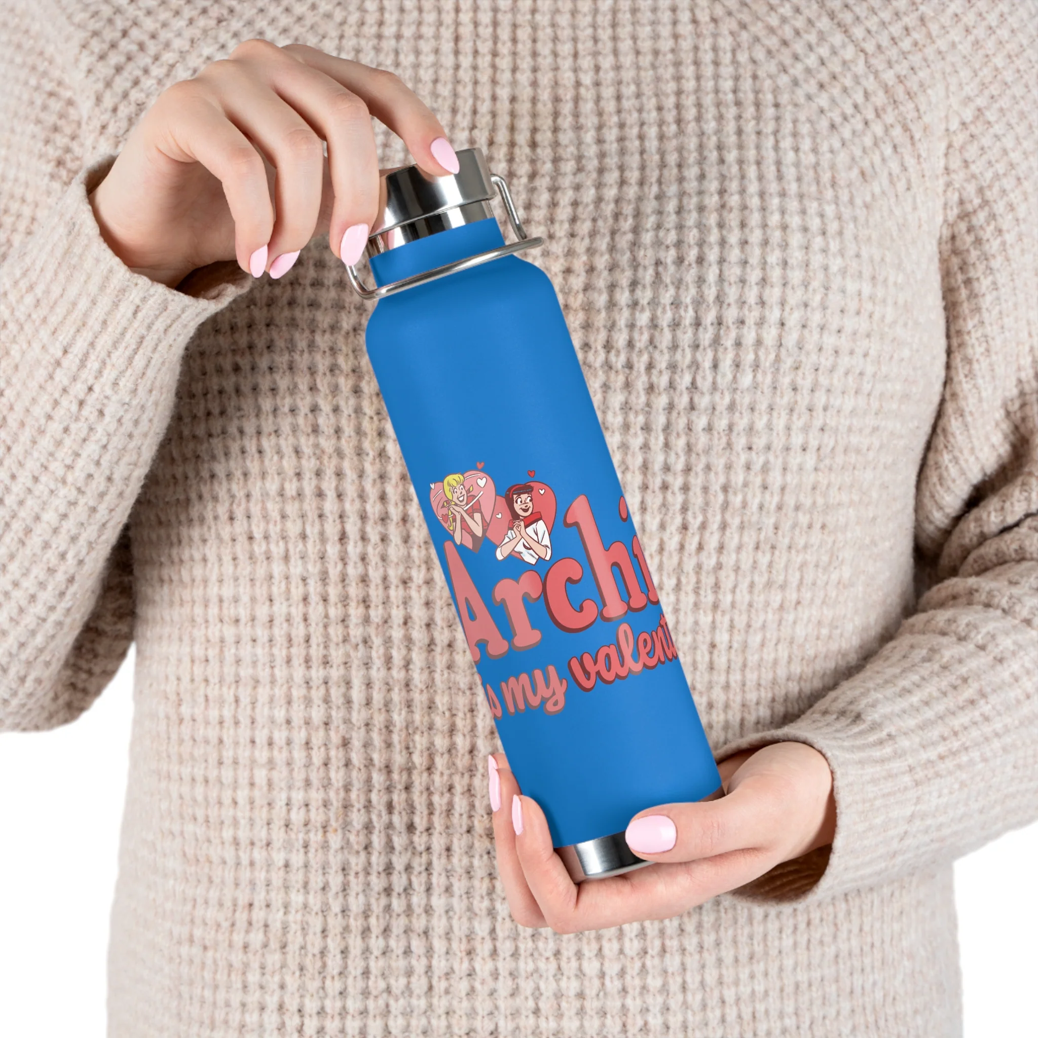 Archie is My Valentine 22oz Copper Vacuum Insulated Bottle (Choose from 6 Colors) featuring Archie, Betty, and Veronica - Image 11