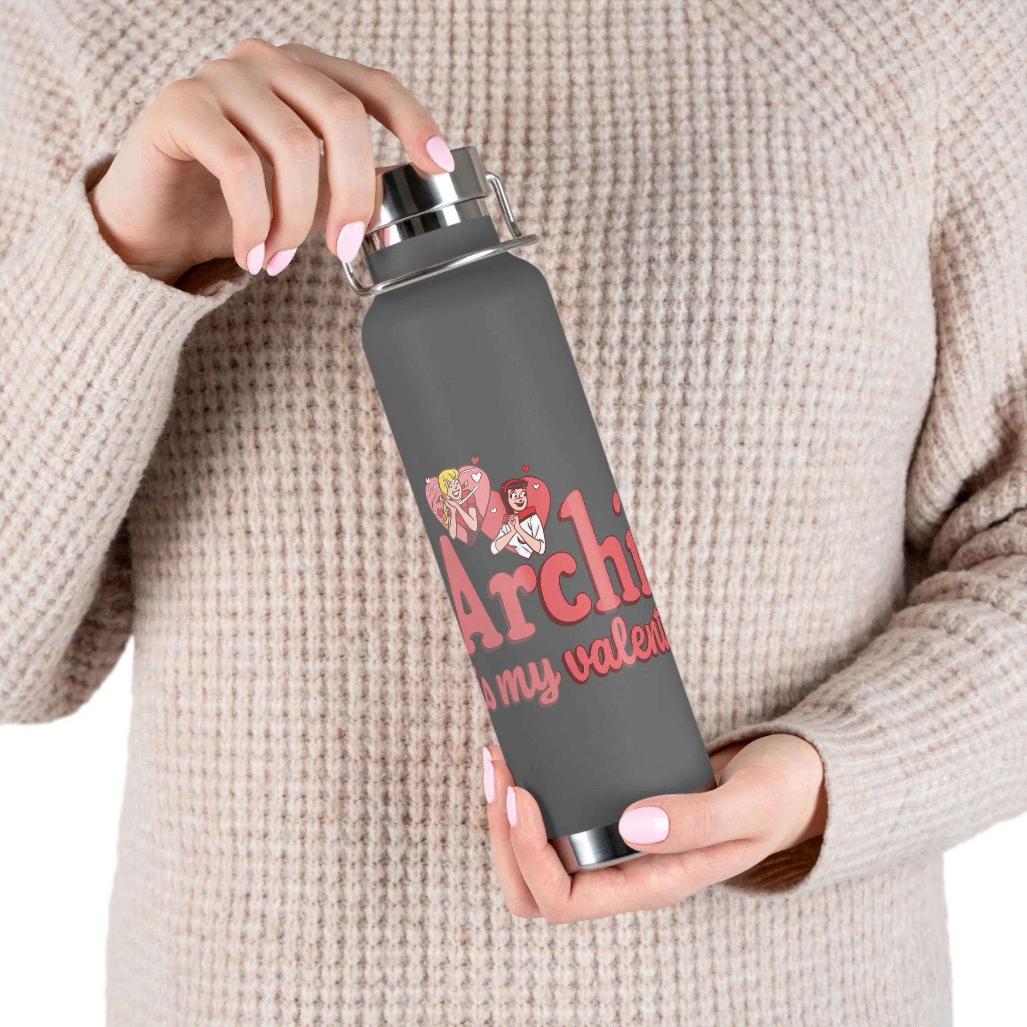 Archie is My Valentine 22oz Copper Vacuum Insulated Bottle (Choose from 6 Colors) featuring Archie, Betty, and Veronica - Image 17