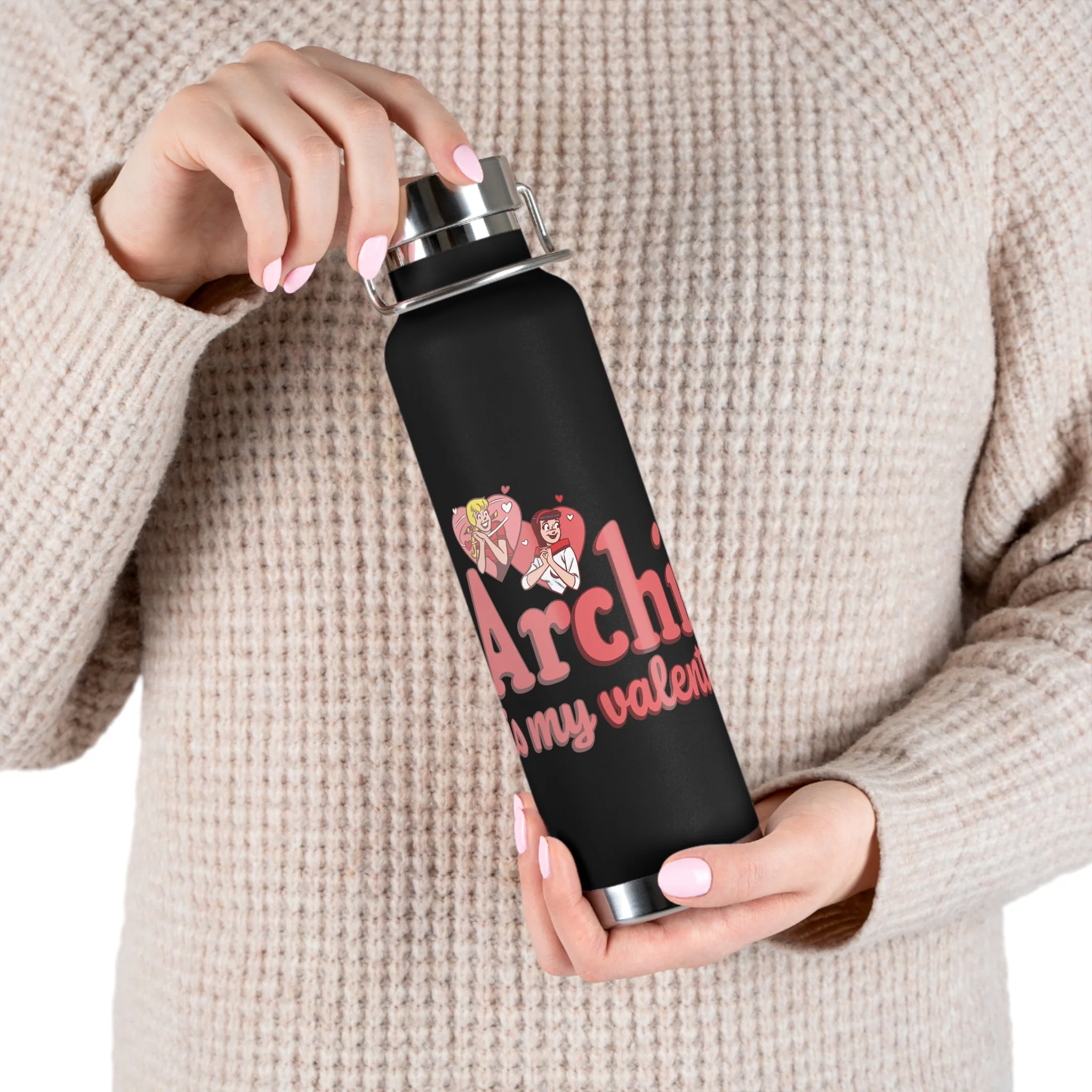 Archie is My Valentine 22oz Copper Vacuum Insulated Bottle (Choose from 6 Colors) featuring Archie, Betty, and Veronica - Image 29