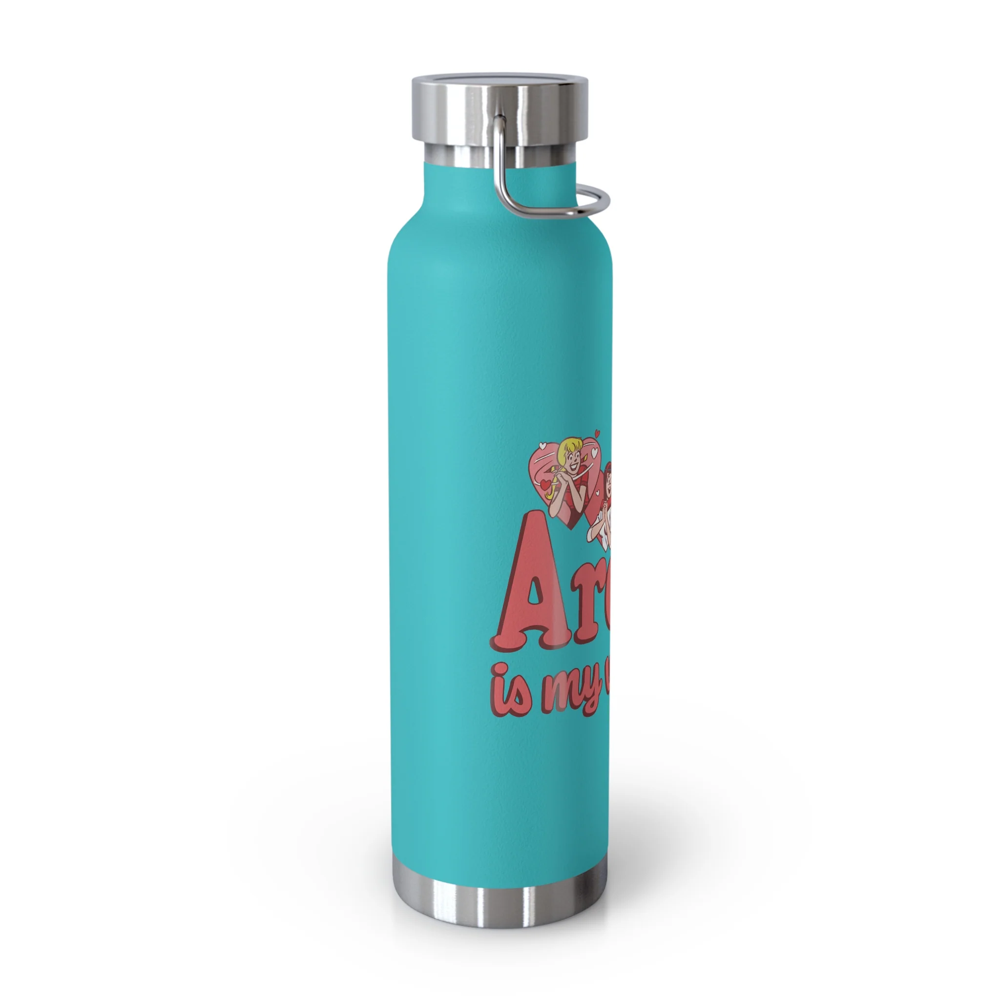 Archie is My Valentine 22oz Copper Vacuum Insulated Bottle (Choose from 6 Colors) featuring Archie, Betty, and Veronica - Image 4