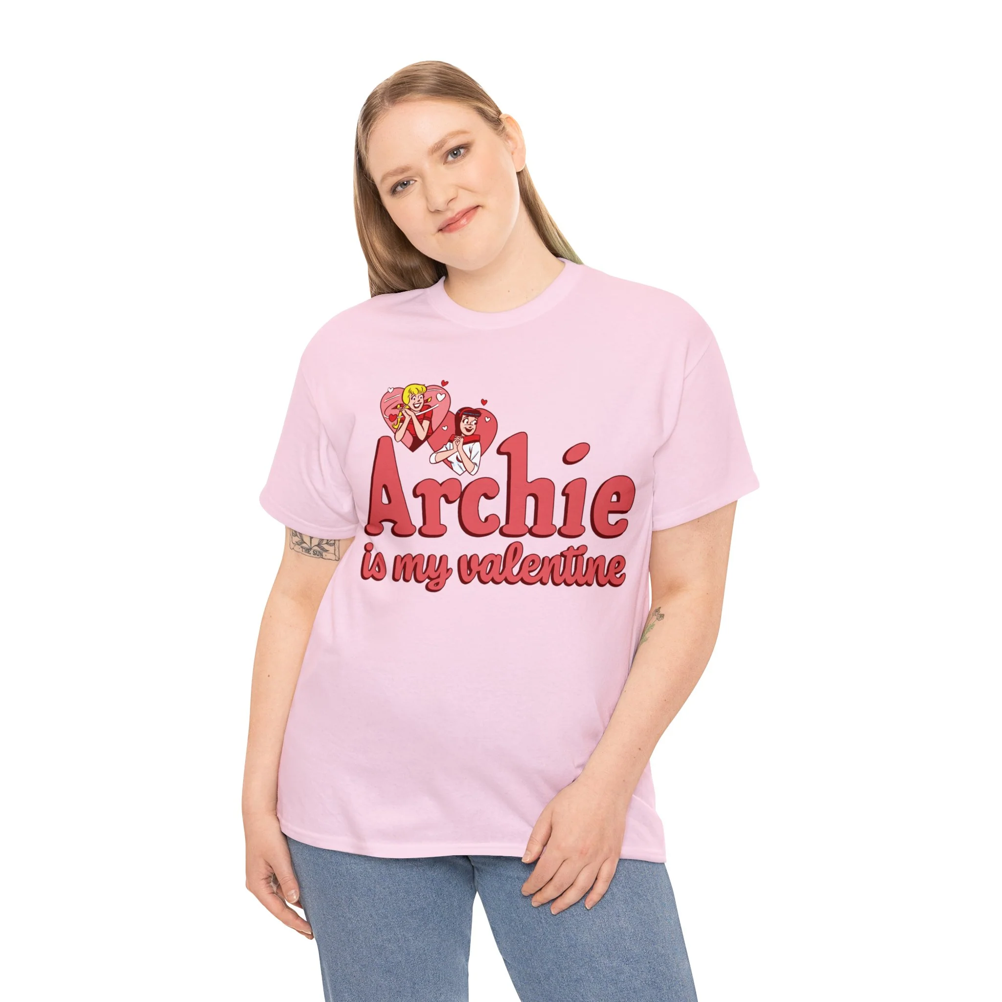 Archie is My Valentine Graphic T-Shirt (Unisex Heavy Cotton Tee) featuring Betty and Veronica - FLASH SALE! - Image 32