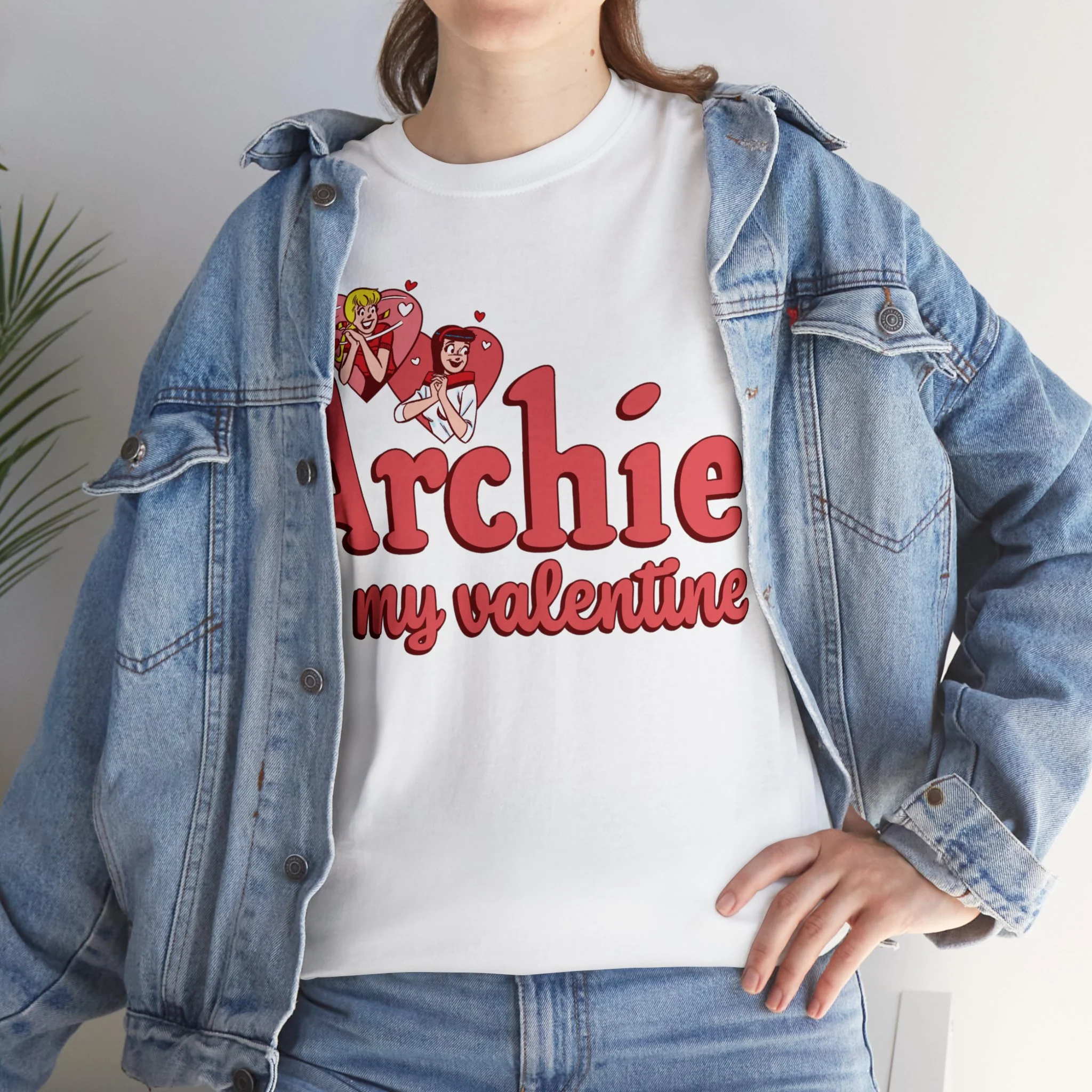 Archie is My Valentine Graphic T-Shirt (Unisex Heavy Cotton Tee) featuring Betty and Veronica - FLASH SALE! - Image 58