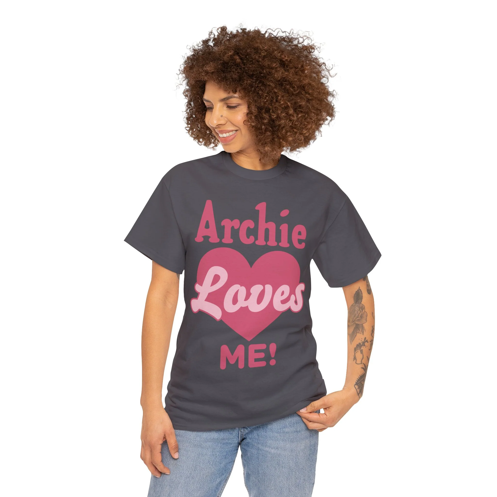 Archie Loves Me! Graphic T-Shirt (Unisex Heavy Cotton Tee) featuring Archie, Betty, and Veronica - Image 18