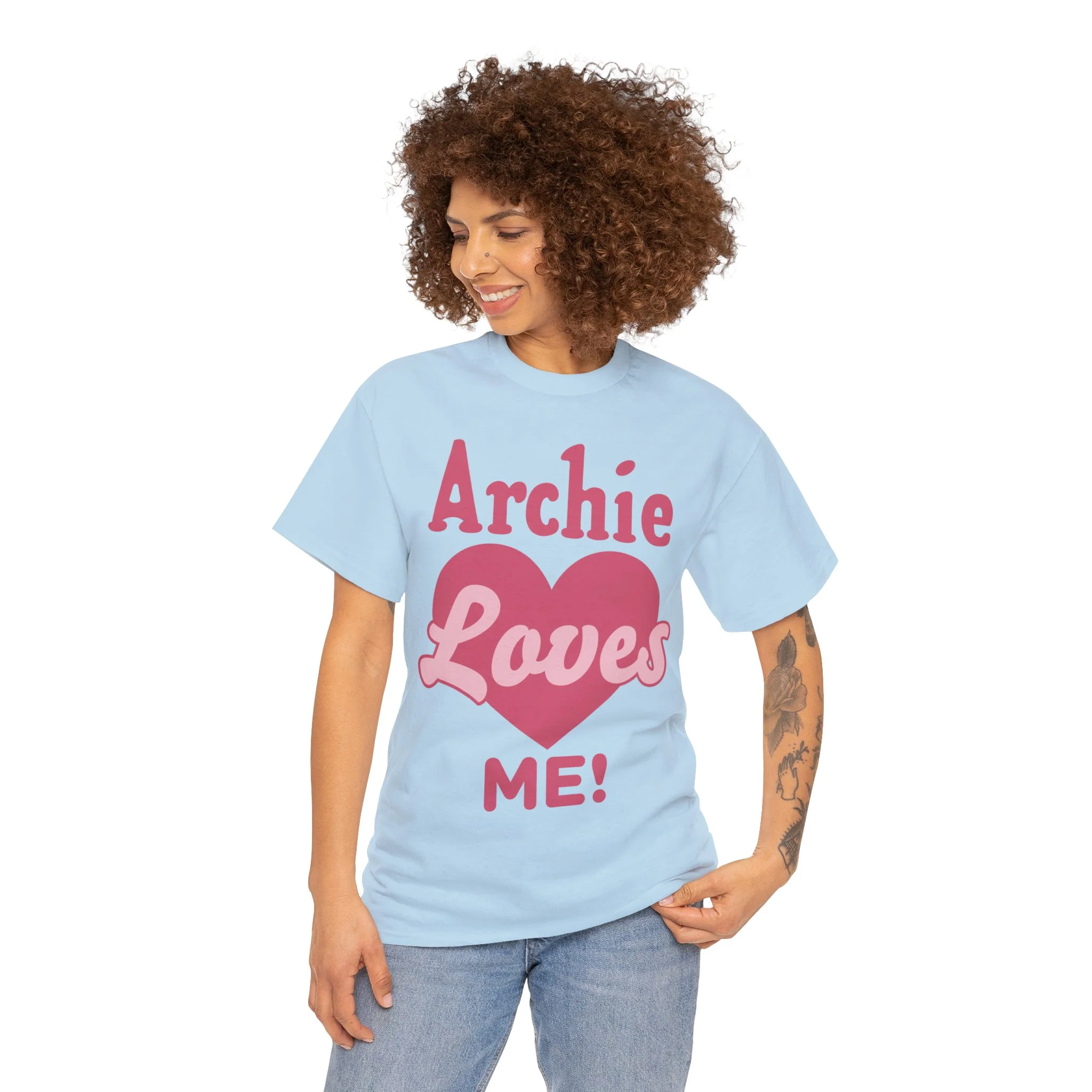 Archie Loves Me! Graphic T-Shirt (Unisex Heavy Cotton Tee) featuring Archie, Betty, and Veronica - Image 28