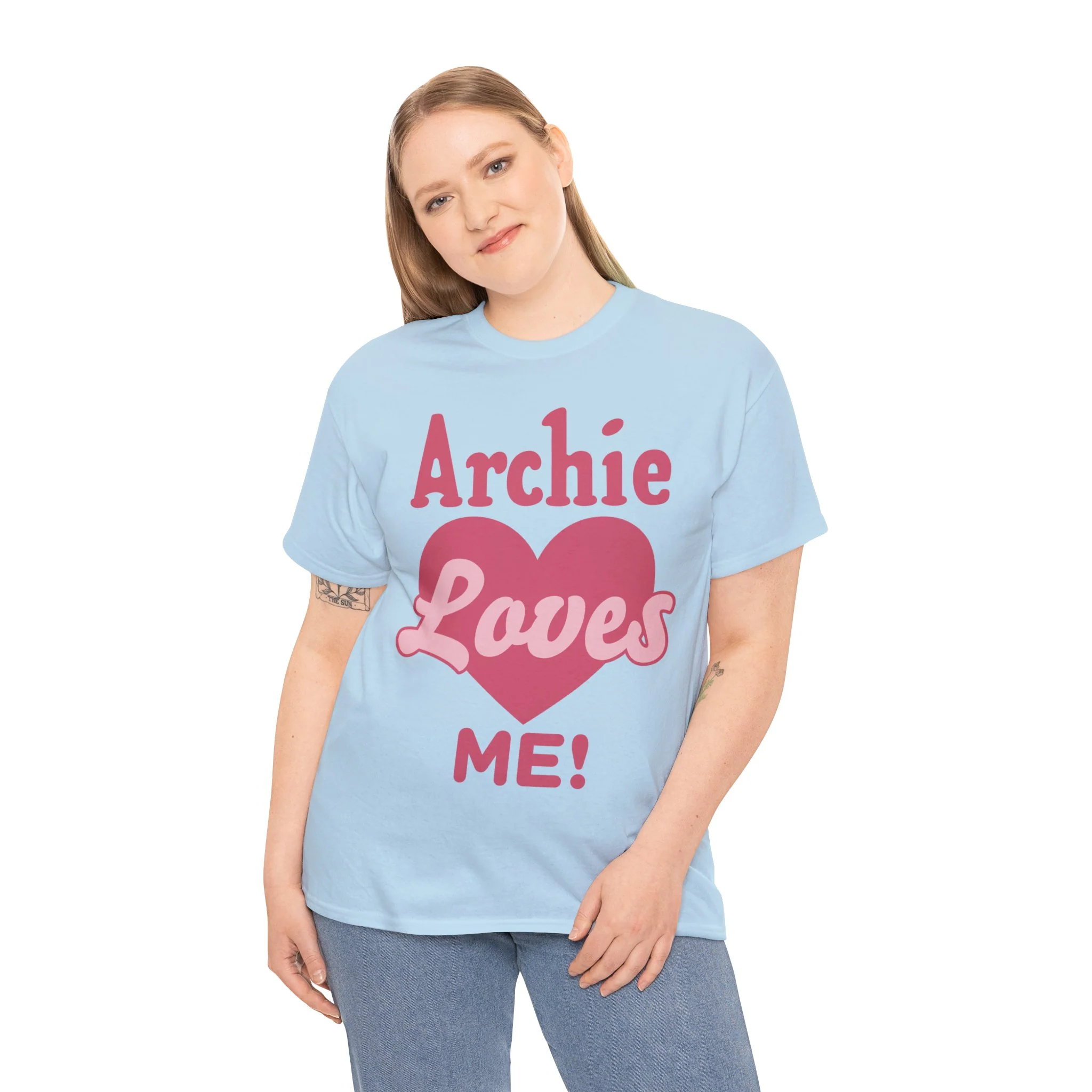 Archie Loves Me! Graphic T-Shirt (Unisex Heavy Cotton Tee) featuring Archie, Betty, and Veronica - Image 29