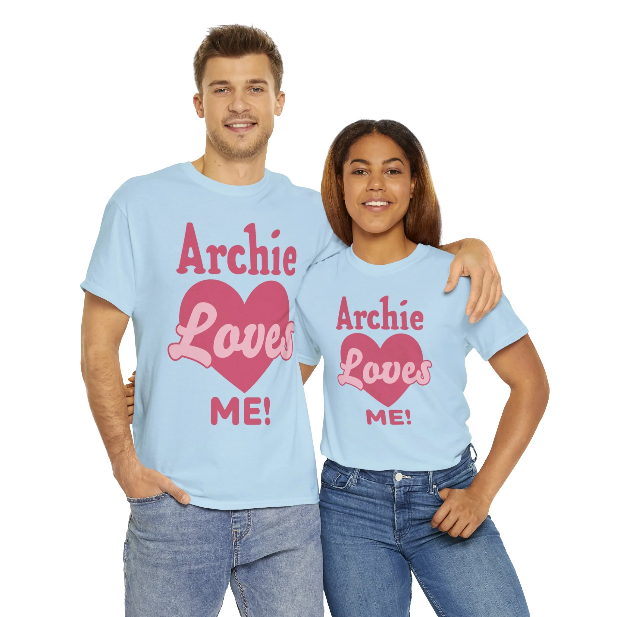 Archie Loves Me! Graphic T-Shirt (Unisex Heavy Cotton Tee) featuring Archie, Betty, and Veronica - Image 32