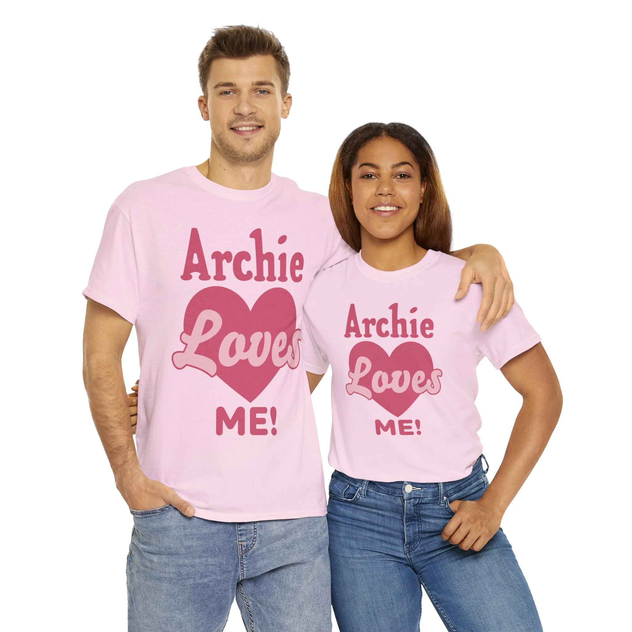 Archie Loves Me! Graphic T-Shirt (Unisex Heavy Cotton Tee) featuring Archie, Betty, and Veronica - Image 37