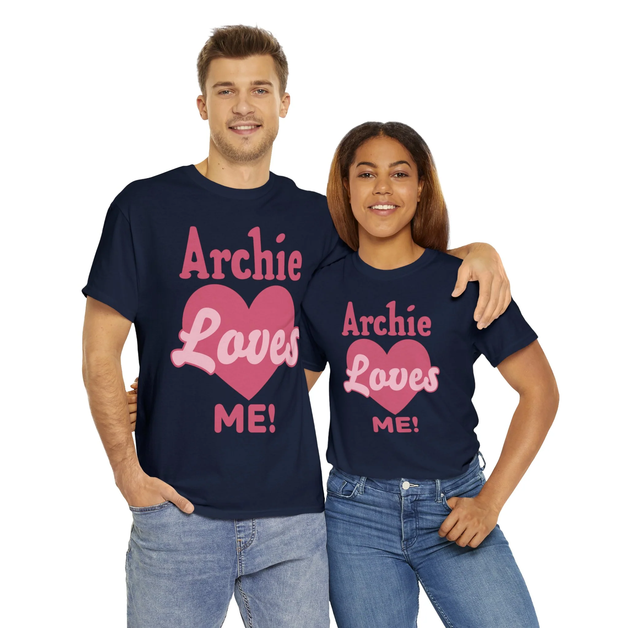 Archie Loves Me! Graphic T-Shirt (Unisex Heavy Cotton Tee) featuring Archie, Betty, and Veronica - Image 42