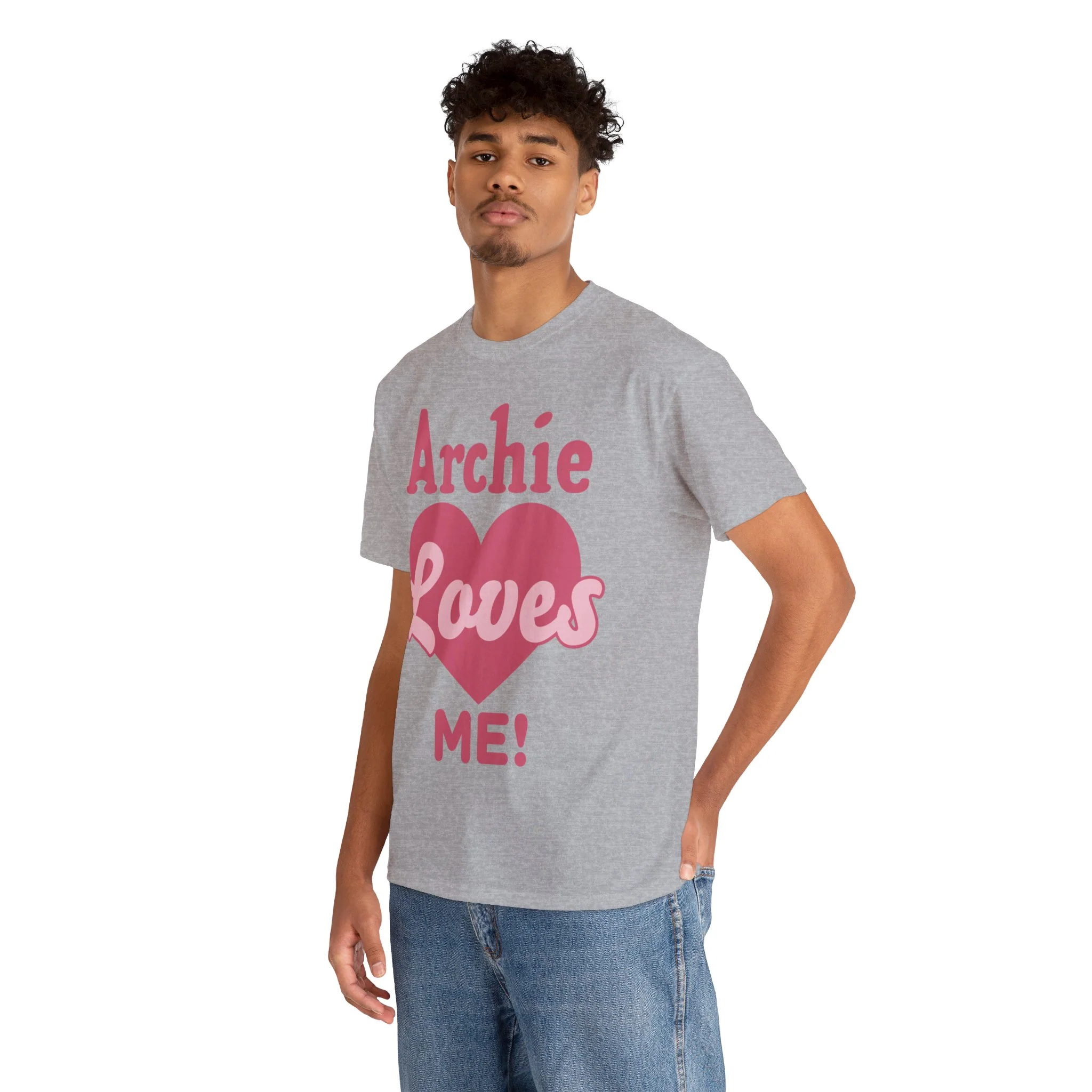 Archie Loves Me! Graphic T-Shirt (Unisex Heavy Cotton Tee) featuring Archie, Betty, and Veronica - Image 45