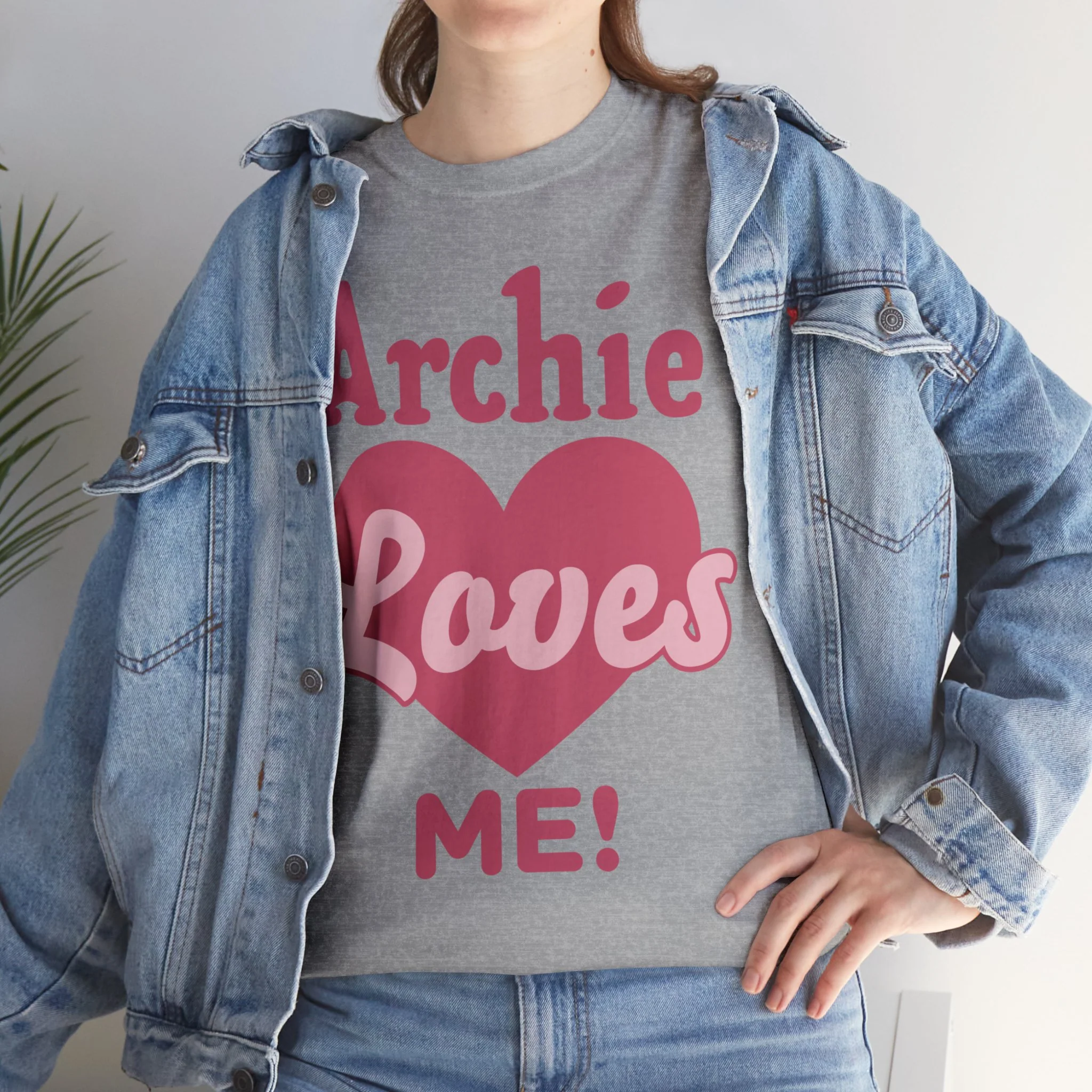 Archie Loves Me! Graphic T-Shirt (Unisex Heavy Cotton Tee) featuring Archie, Betty, and Veronica - Image 46