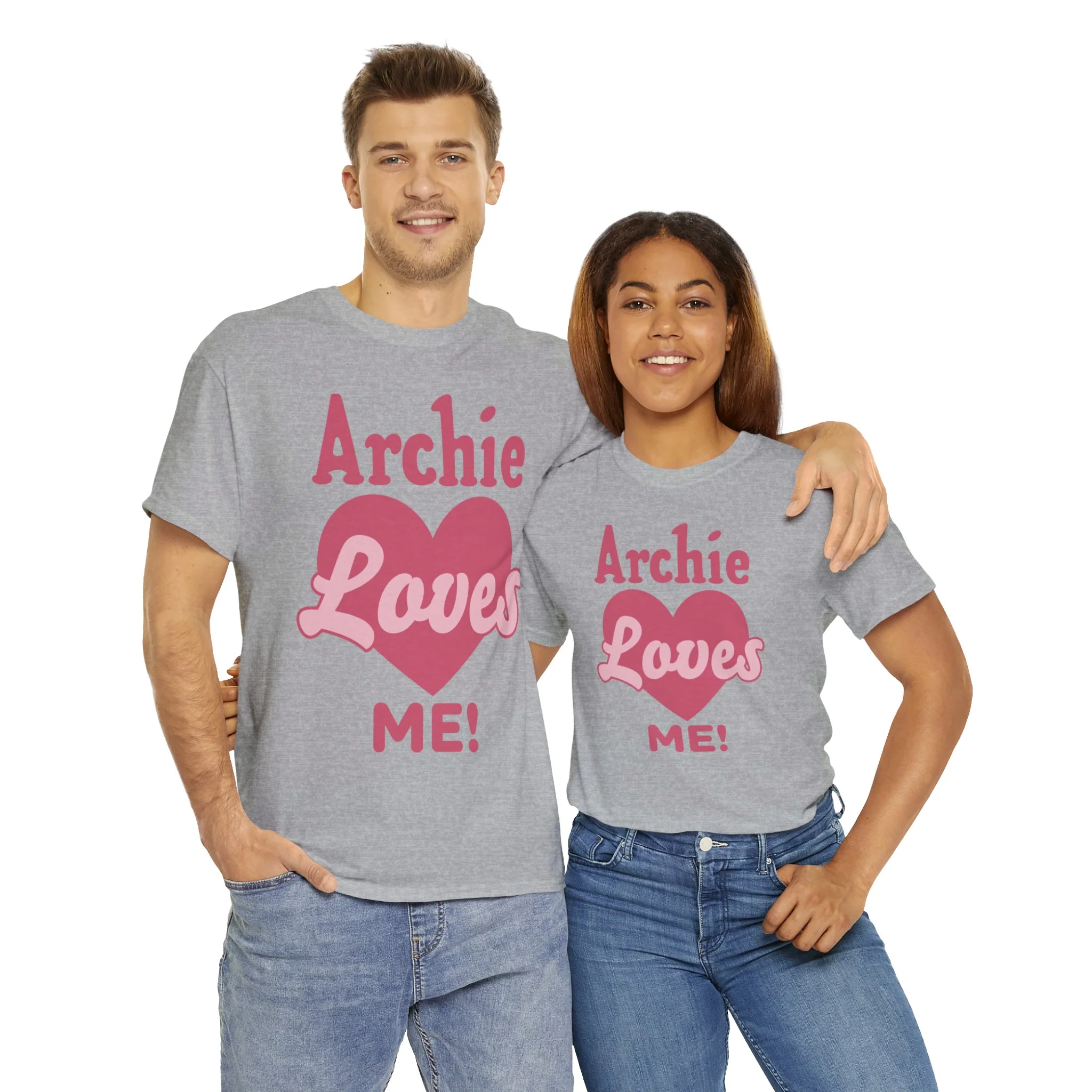Archie Loves Me! Graphic T-Shirt (Unisex Heavy Cotton Tee) featuring Archie, Betty, and Veronica - Image 47