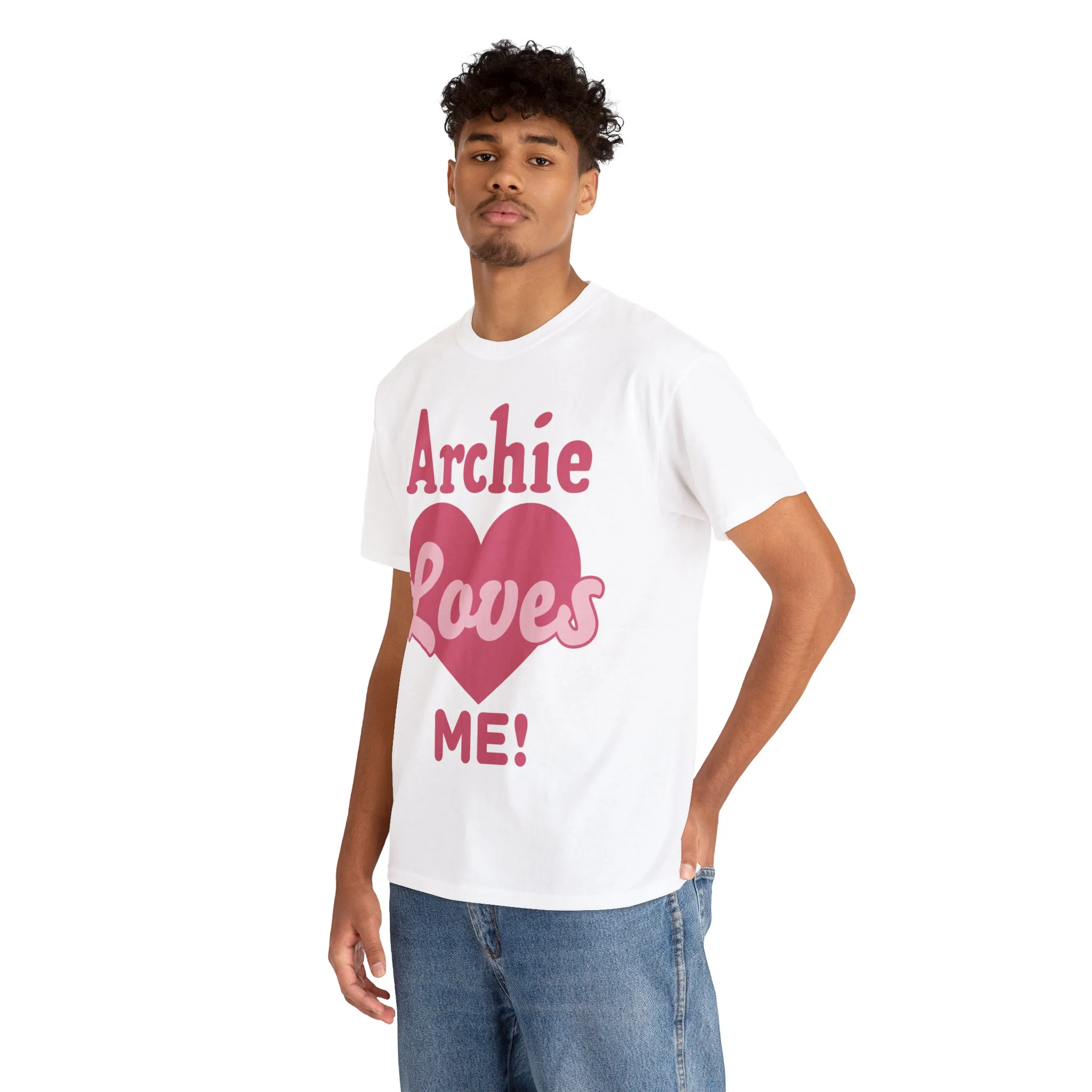Archie Loves Me! Graphic T-Shirt (Unisex Heavy Cotton Tee) featuring Archie, Betty, and Veronica - Image 50