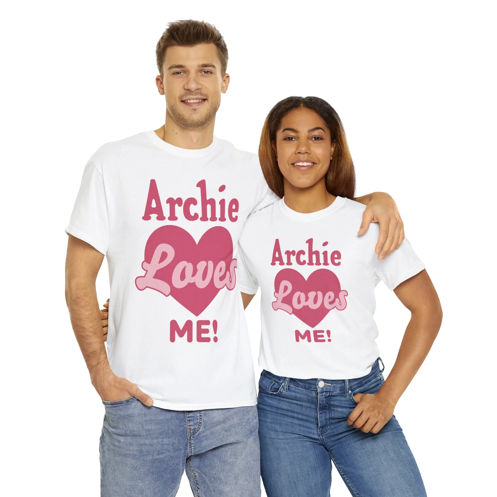 Archie Loves Me! Graphic T-Shirt (Unisex Heavy Cotton Tee) featuring Archie, Betty, and Veronica - Image 52
