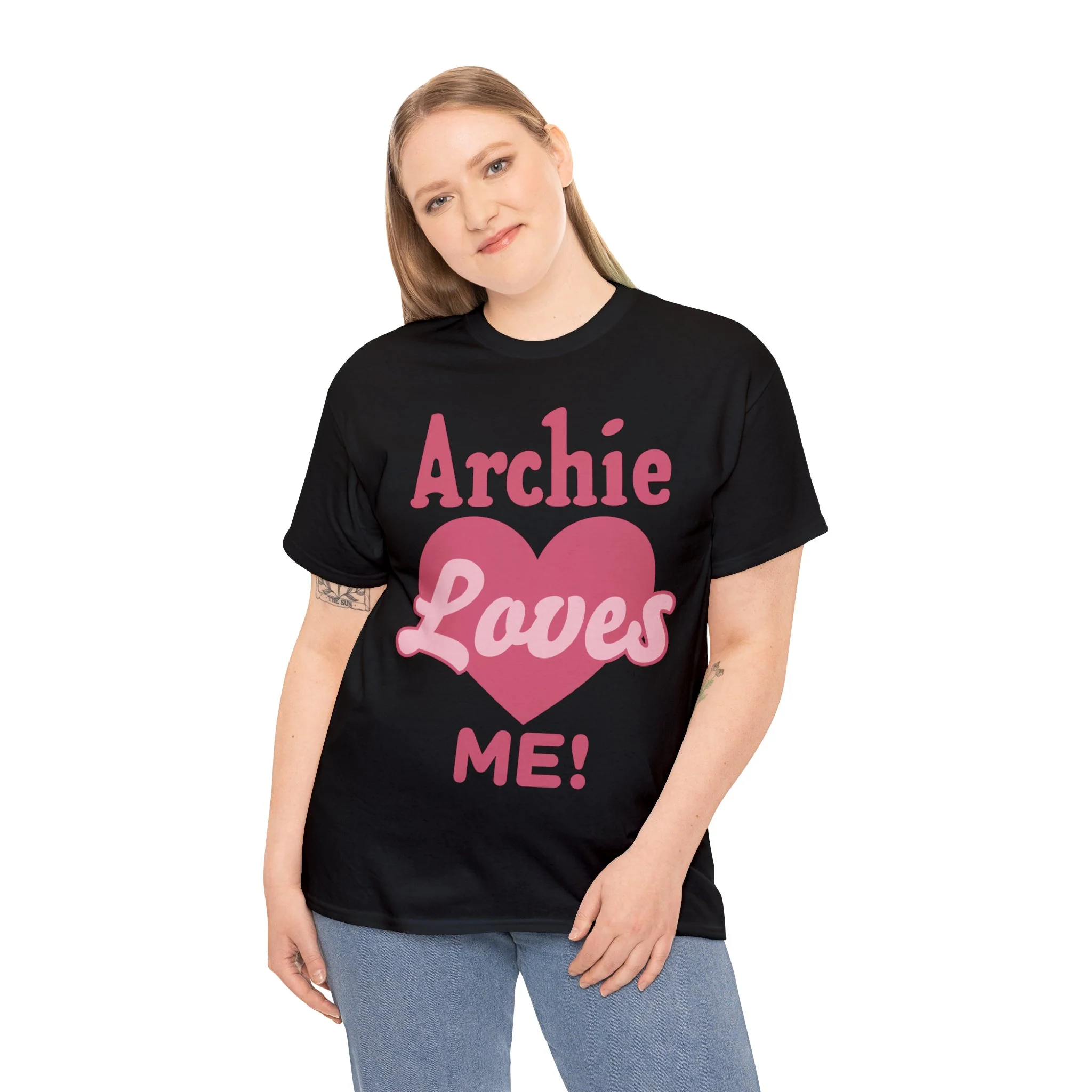 Archie Loves Me! Graphic T-Shirt (Unisex Heavy Cotton Tee) featuring Archie, Betty, and Veronica - Image 54