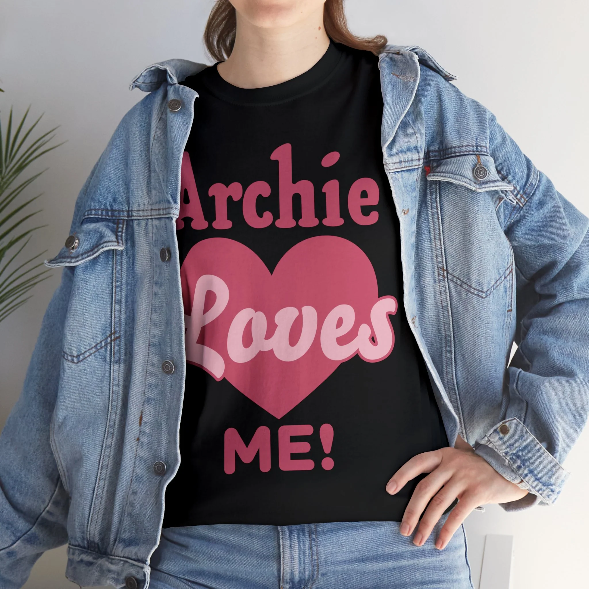 Archie Loves Me! Graphic T-Shirt (Unisex Heavy Cotton Tee) featuring Archie, Betty, and Veronica - Image 56