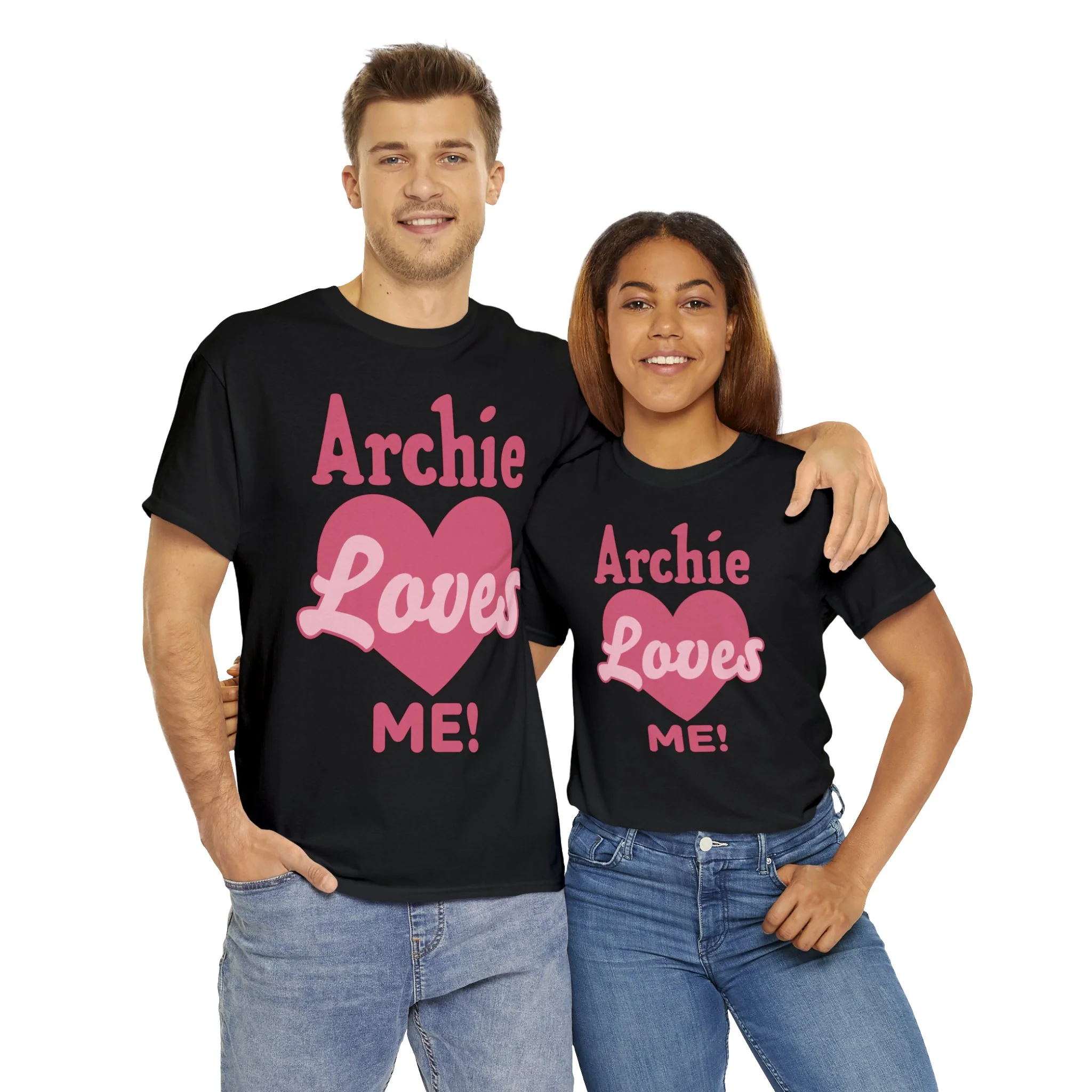 Archie Loves Me! Graphic T-Shirt (Unisex Heavy Cotton Tee) featuring Archie, Betty, and Veronica - Image 57